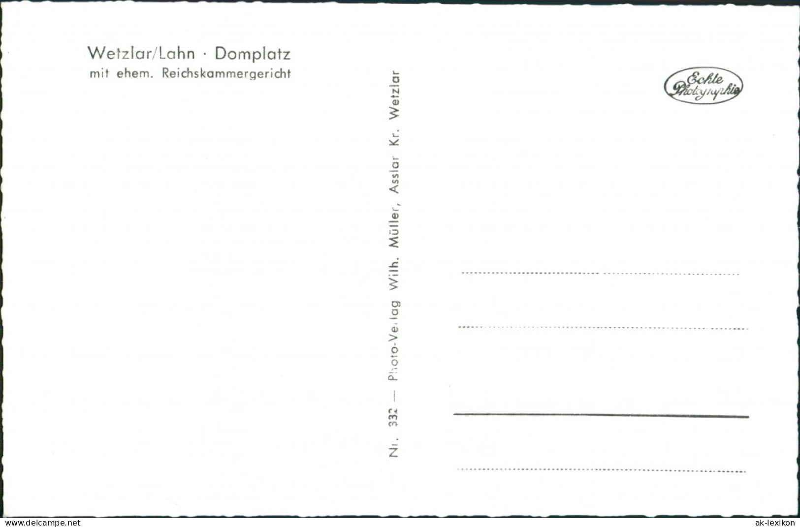 Ansichtskarte Wetzlar Mit Ehem. Reichskammergericht Geschäfte 1962 - Wetzlar