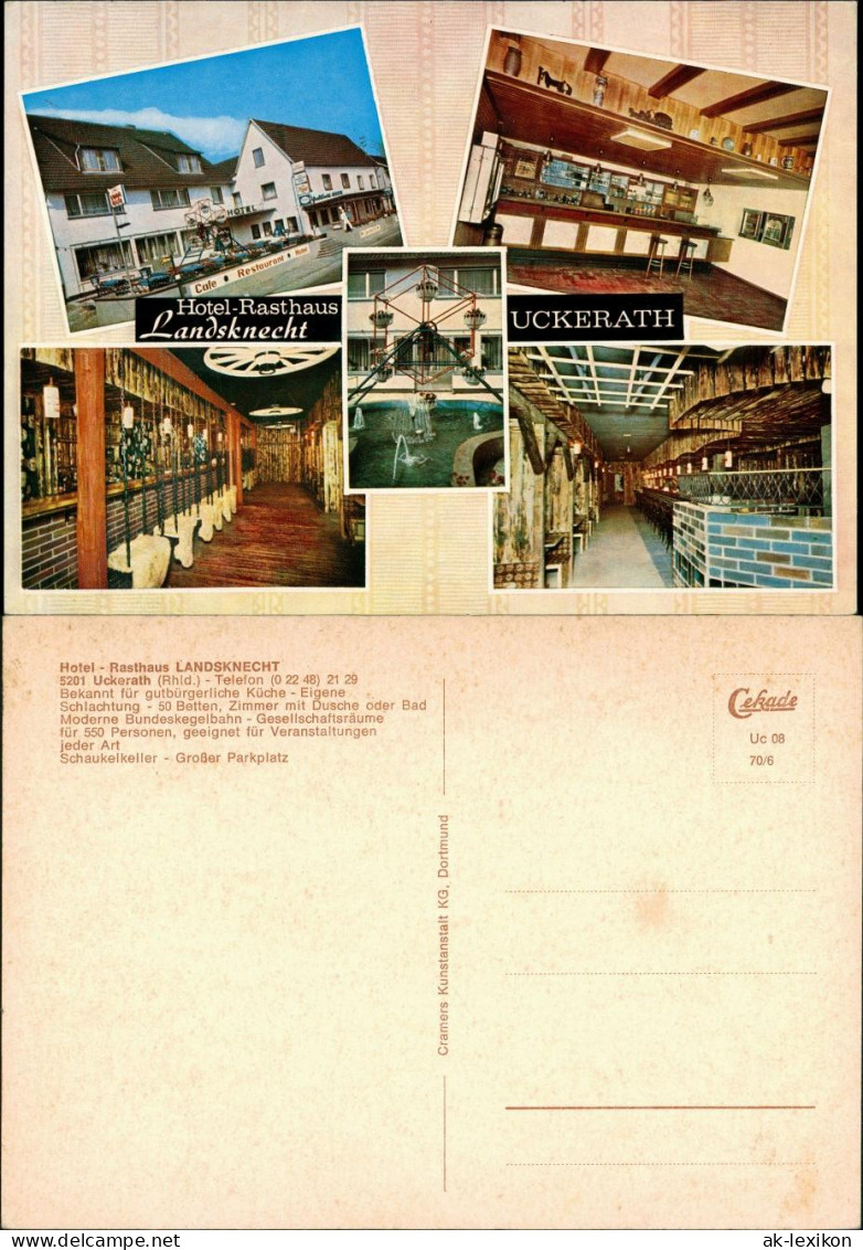 Uckerath-Hennef (Sieg) Hotel Rasthaus LANDSKNECHT Innen & Außen 1970 - Hennef
