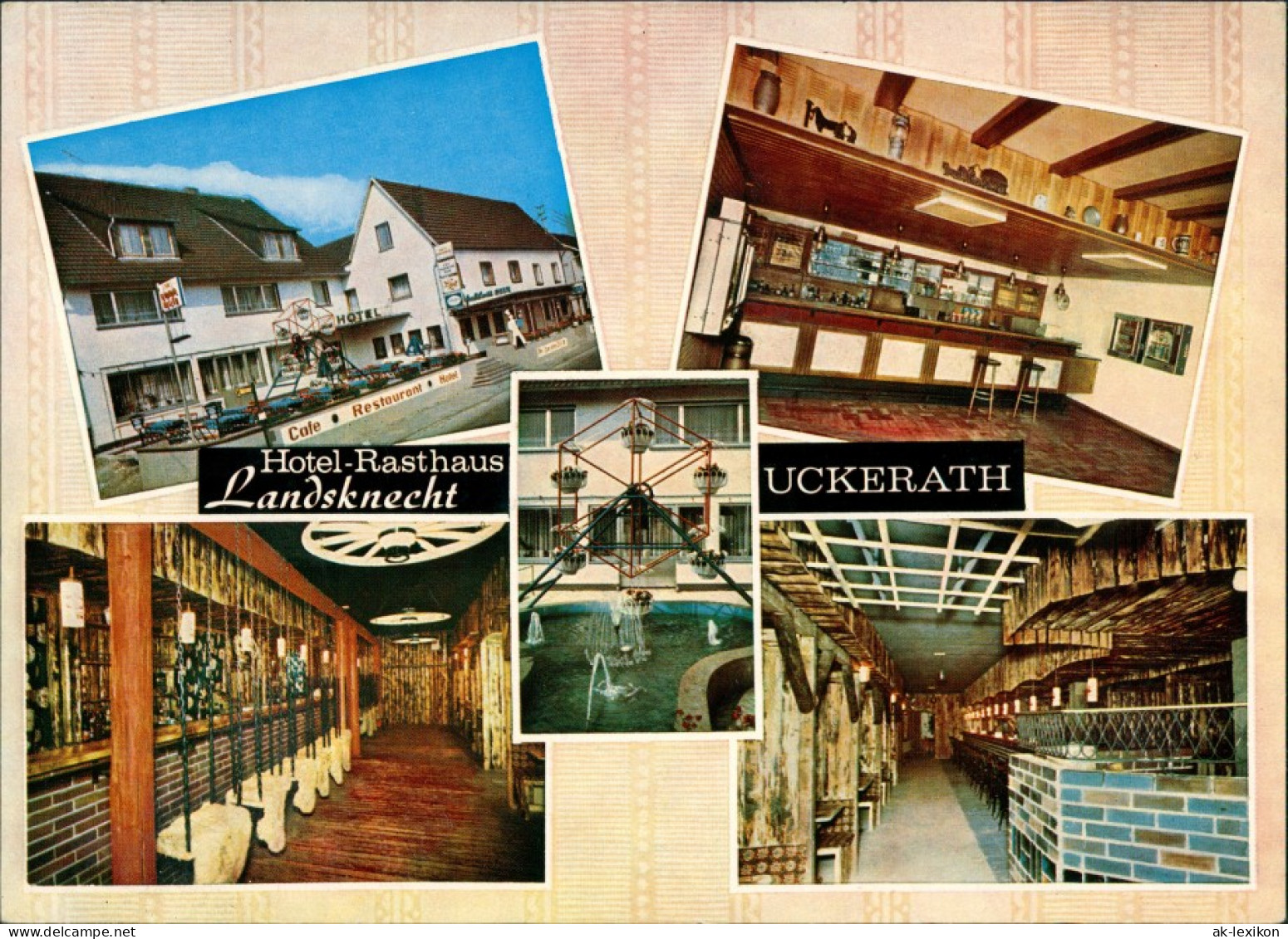 Uckerath-Hennef (Sieg) Hotel Rasthaus LANDSKNECHT Innen & Außen 1970 - Hennef