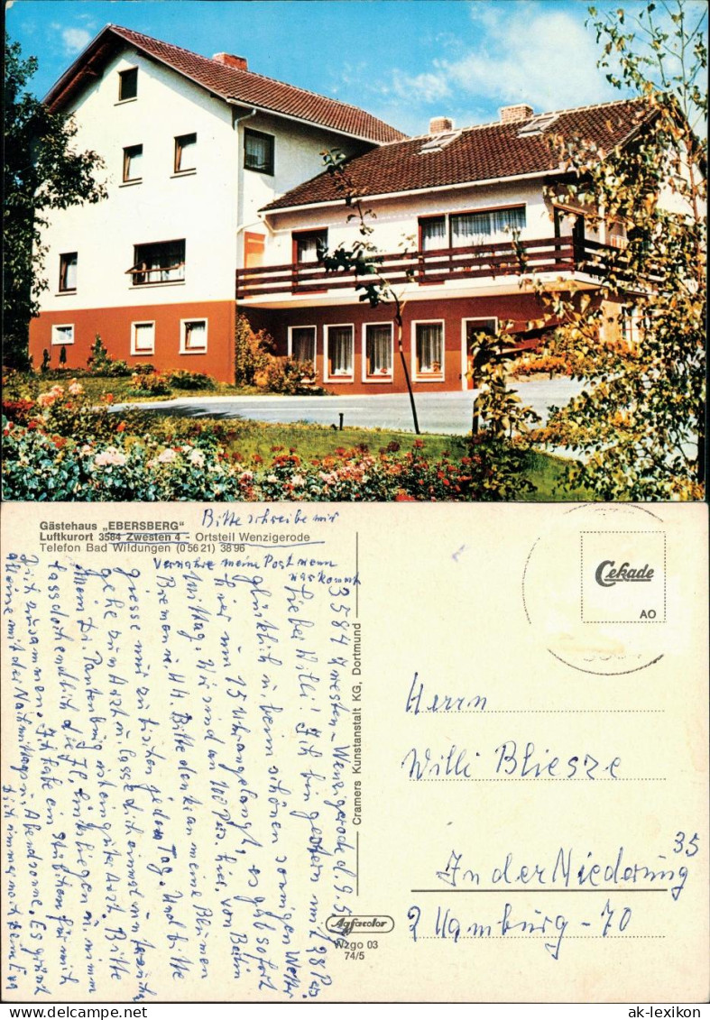 Bad Zwesten-Bad Wildungen Gästehaus EBERSBERG Ortsteil Wenzigerode 1975/1974 - Bad Zwesten