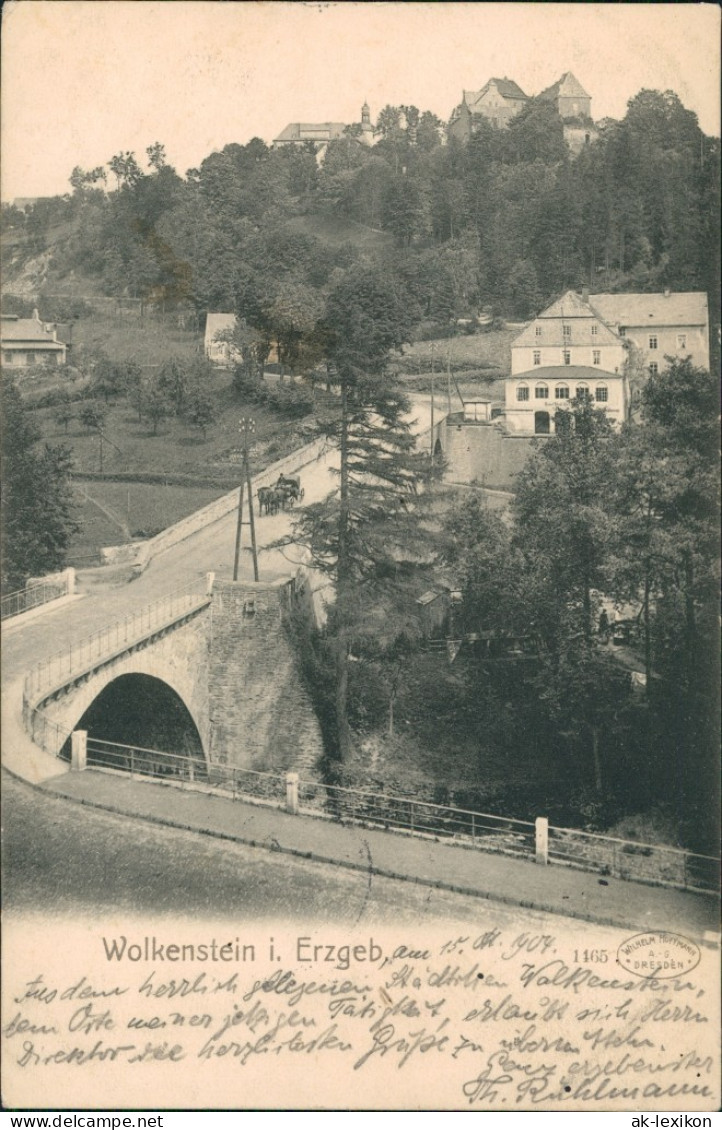 Ansichtskarte Wolkenstein Straßenpartie - Stadt 1904 - Wolkenstein