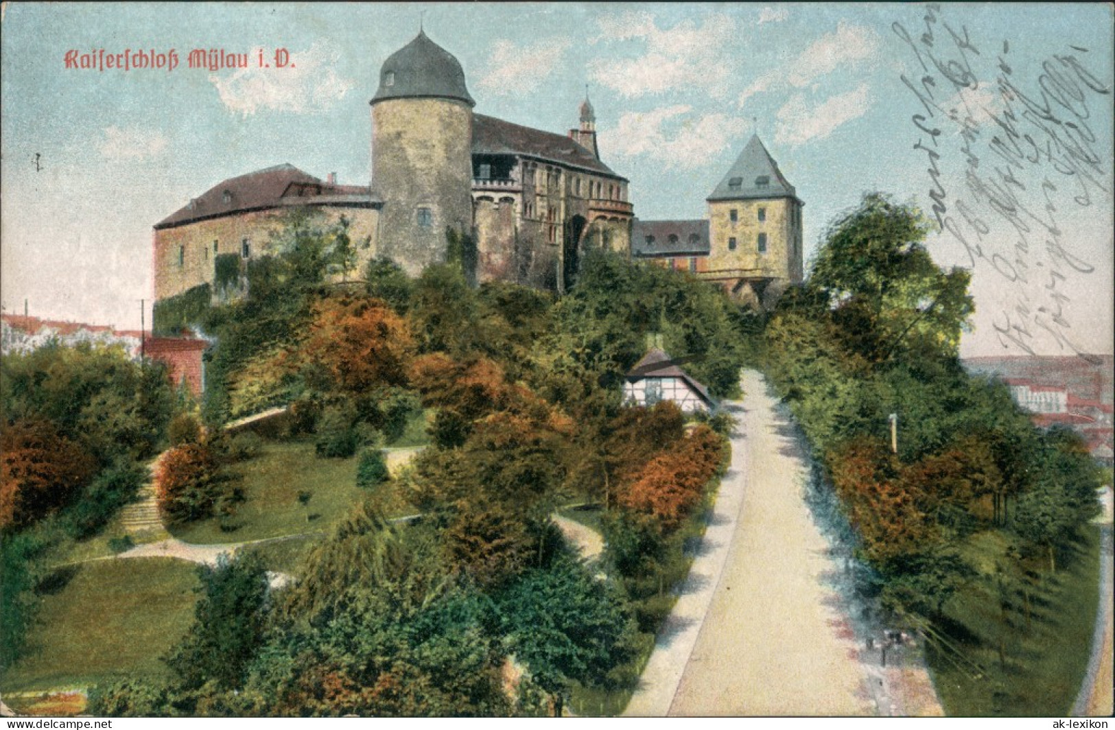 Mylau Burg Mylau - Kaiserschloss Kaiser Schloss 1918   Gelaufen Stempel PLAUEN - Mylau