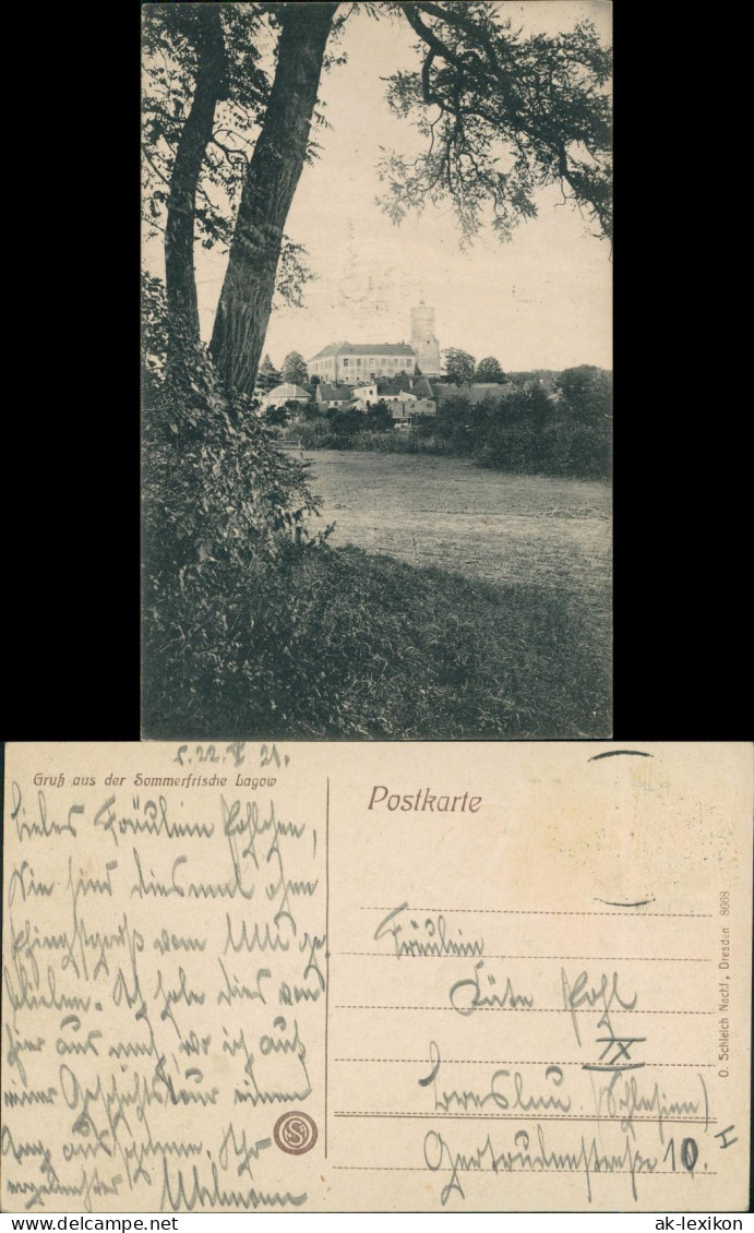 Postcard Lagow &#321;agów Stadtpartie 1921 - Neumark