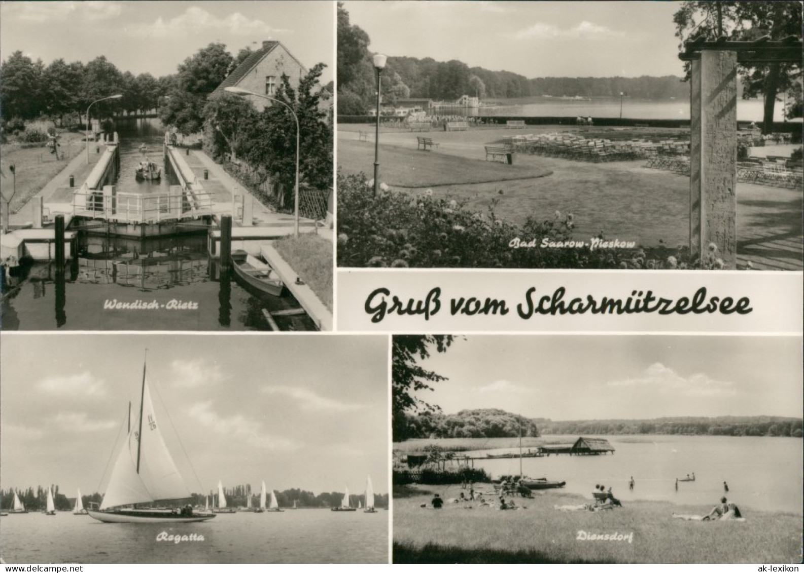 Ansichtskarte Pieskow-Bad Saarow Scharmützelsee 4 Bild Rietz 1974 - Bad Saarow