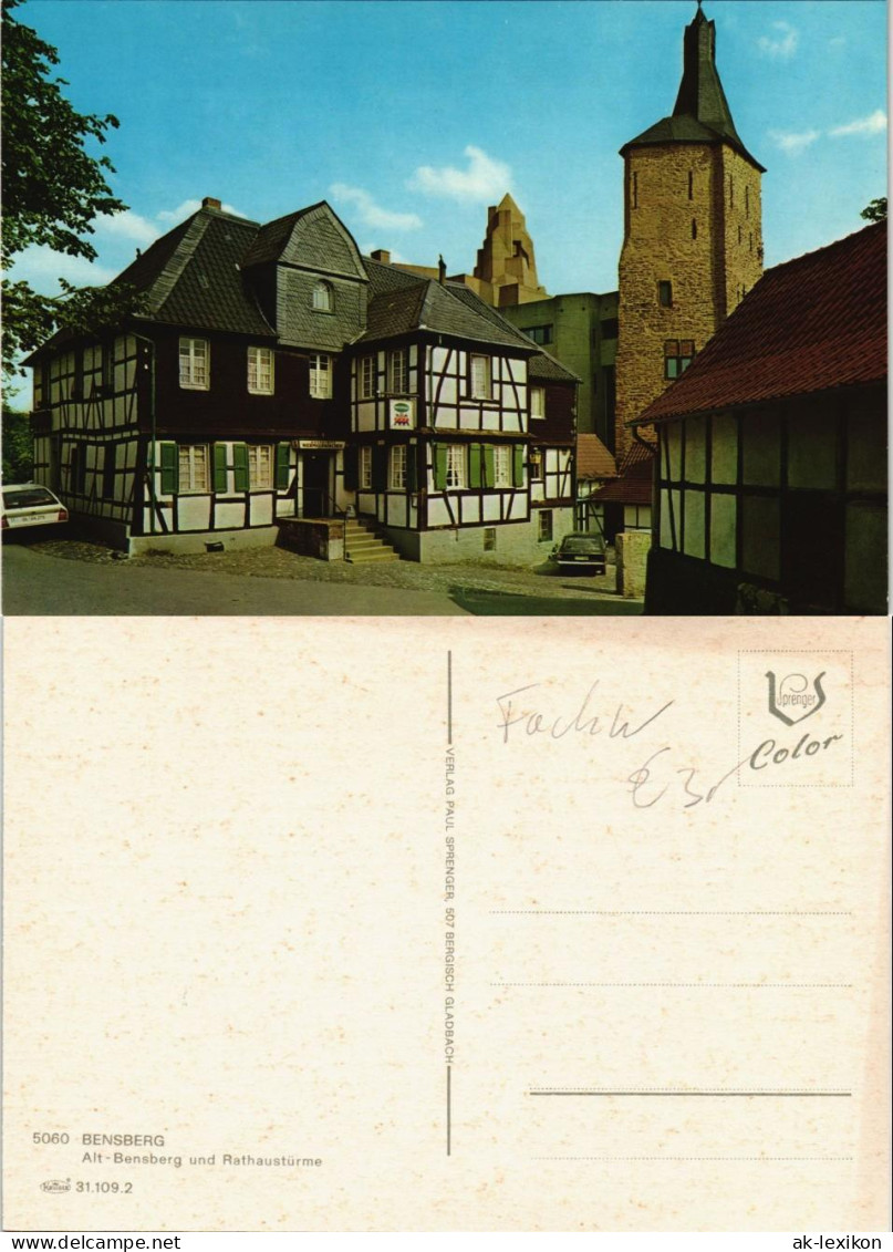 Ansichtskarte Bensberg-Bergisch Gladbach Alt-Bensberg Und Rathaustürme 1980 - Bergisch Gladbach