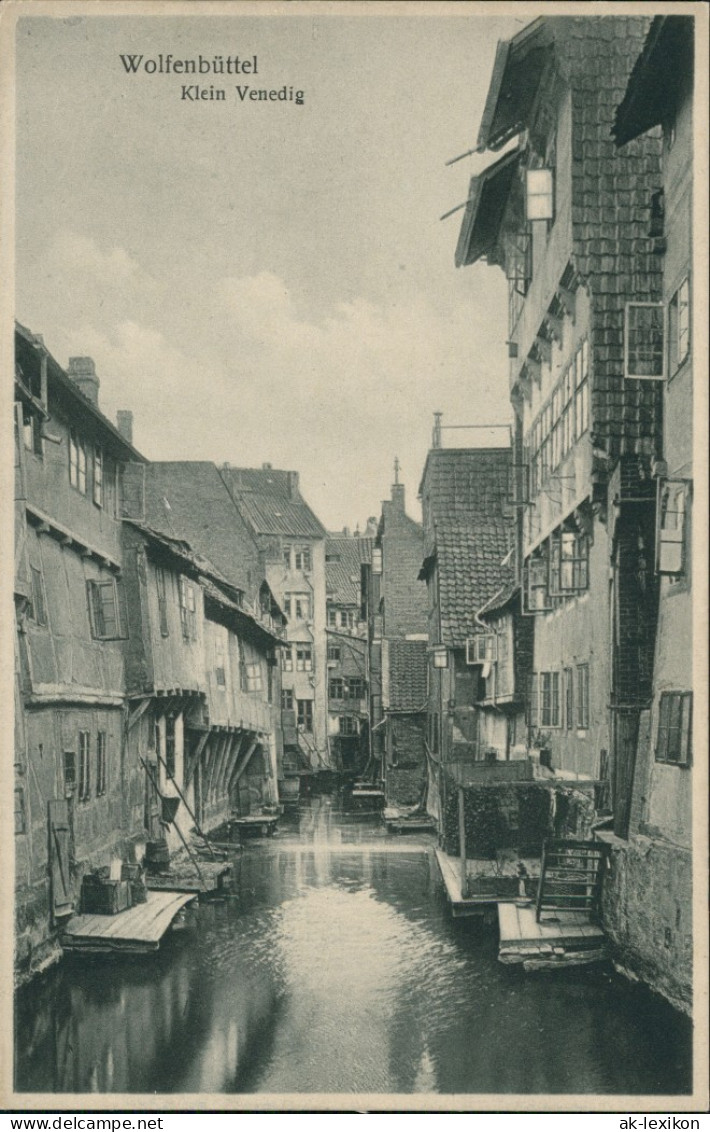 Ansichtskarte Wolfenbüttel Klein-Venedig Häuser Partie Am Wasser 1930 - Wolfenbuettel