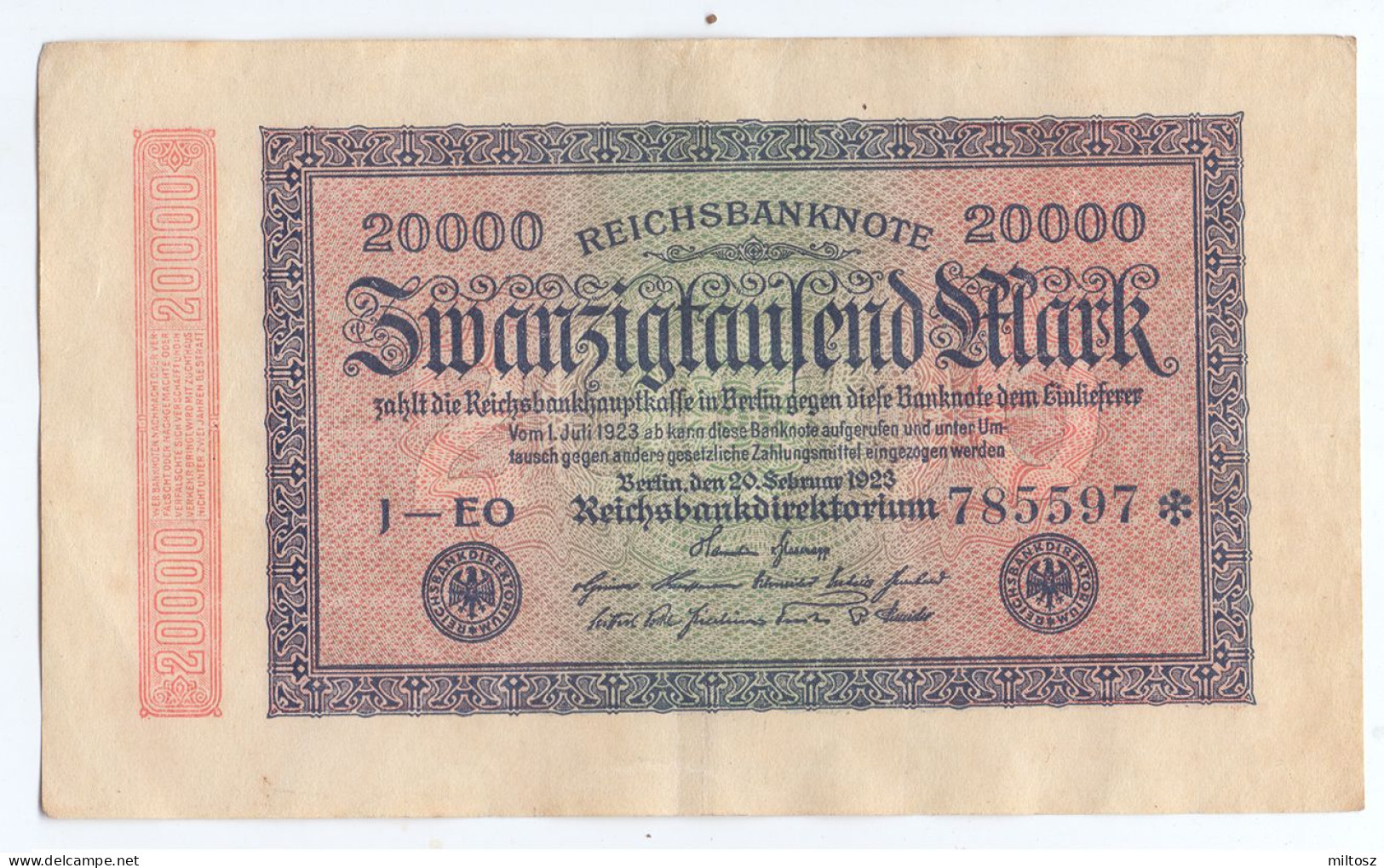 Germany 20.000 Mark 1923 KM#85a - 20000 Mark