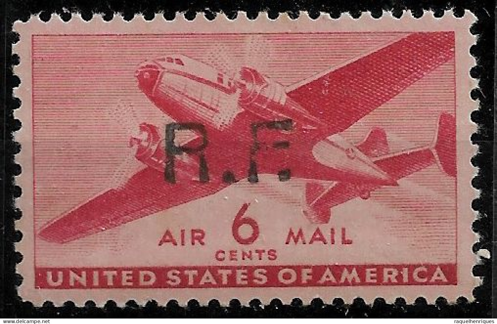 UNITED STATES AIRMAIL STAMP OVERPRINTED R.F. 1944 WWII FRANCE MNH (NP#72-P03-L1) - 2b. 1941-1960 Nuovi