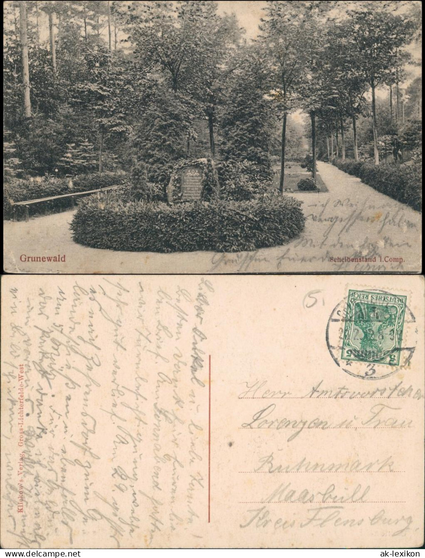 Ansichtskarte Grunewald-Berlin Park - Scheibenstand I. Comp. 1912 - Grunewald