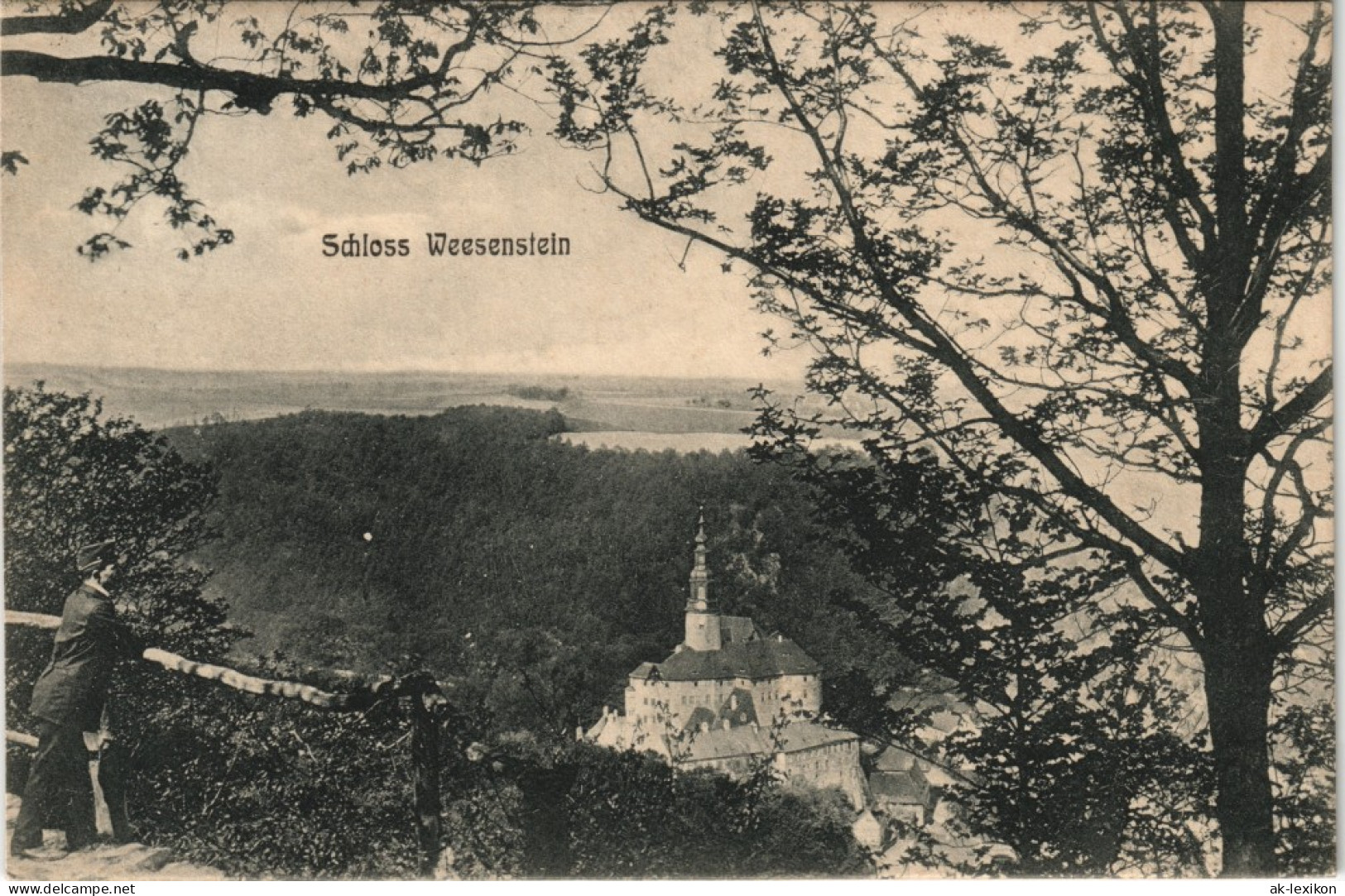 Weesenstein (Müglitz) Schloss Weesenstein Gel. Stempel Pirna 1911 - Weesenstein A. D. Mueglitz