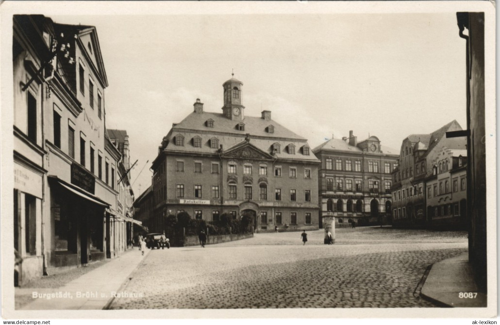Ansichtskarte Burgstädt Brühl Und Rathaus 1930 - Burgstaedt