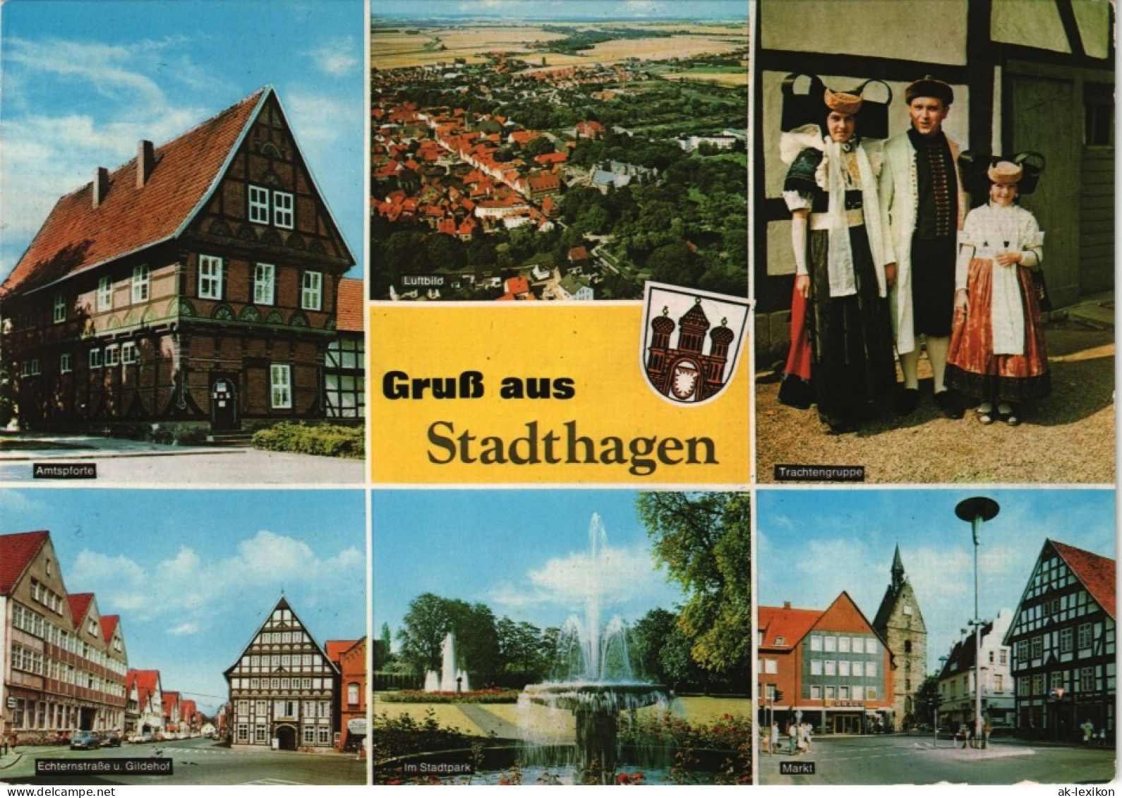 Ansichtskarte Stadthagen Stadtteilansichten Mehrbild-Gruss-Aus-Postkarte 1980 - Stadthagen