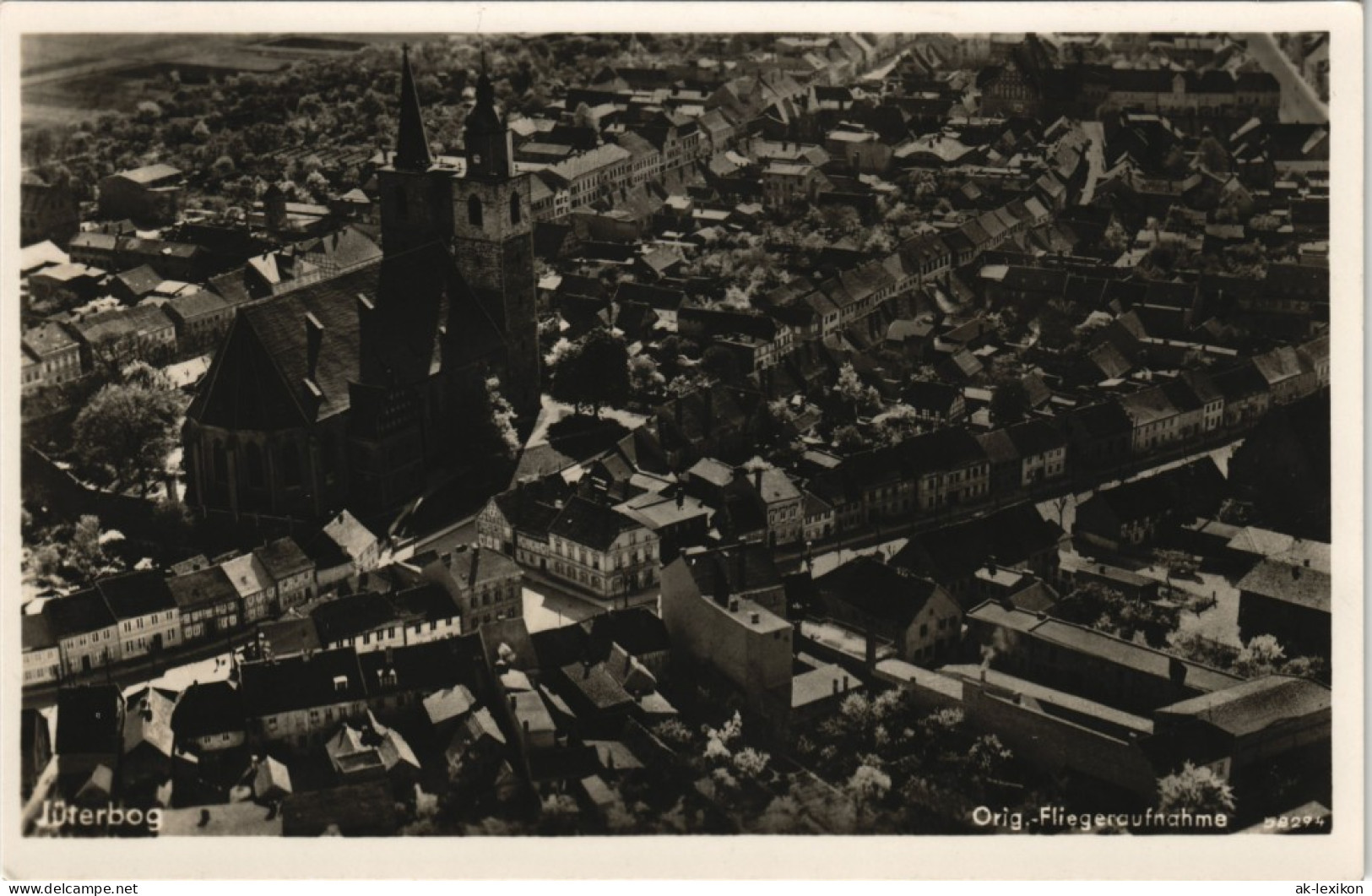 Ansichtskarte Jüterbog Luftbild 1934 - Jueterbog