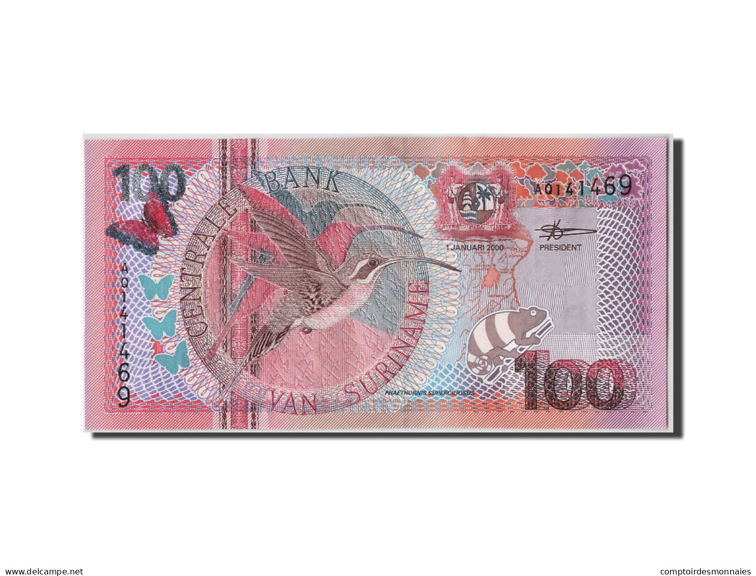 Billet, Suriname, 100 Gulden, 2000, 2000-01-01, NEUF - Suriname