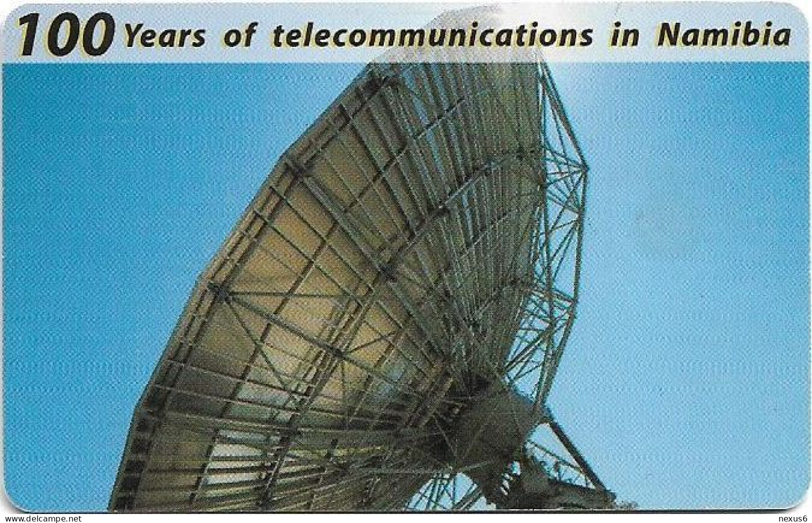 Namibia - Telecom Namibia - 100 Years Telecom, Satellite Dish, 1999, 10$, Used - Namibie