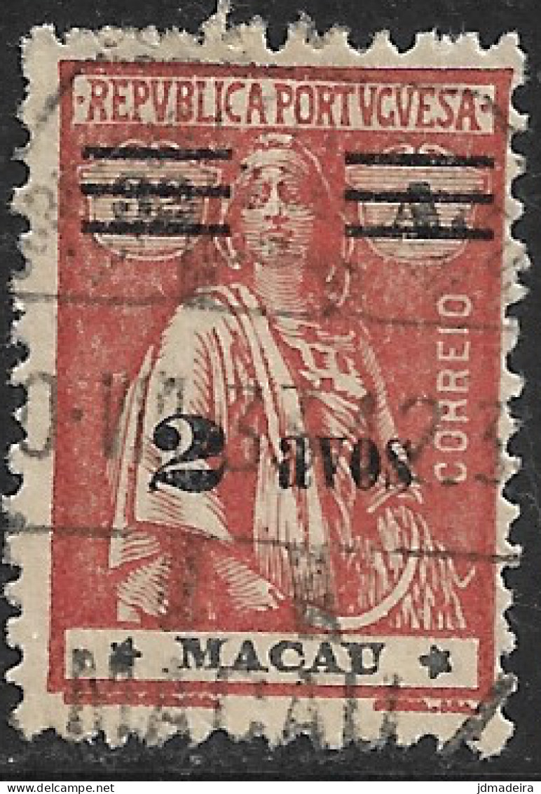 Macao Macau – 1931 Ceres Type Surcharged 2 Avos Over 32 Avos Used Stamp - Usati