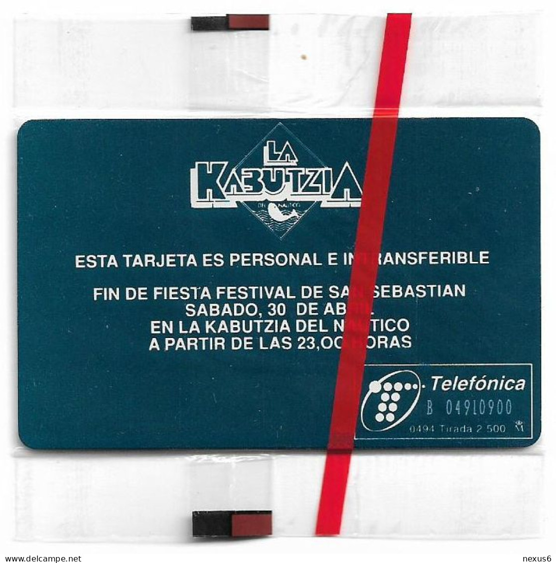Spain - Telefónica - Premio Creatividad En Cabinas (La Kabutzia) - P-054 - 04.1994, 100PTA, 2.500ex, NSB - Privé-uitgaven