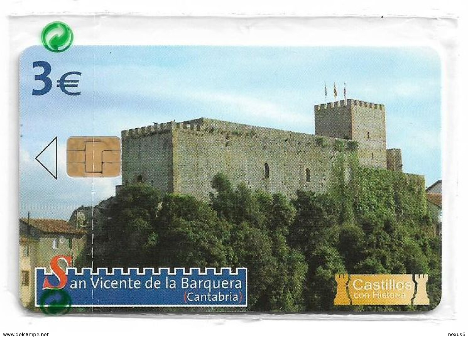 Spain - Telefónica - Castillos Con Historia - San Vicente De La Barquera - P-593 - 09.2006, 3€, 4.000ex, NSB - Privé-uitgaven