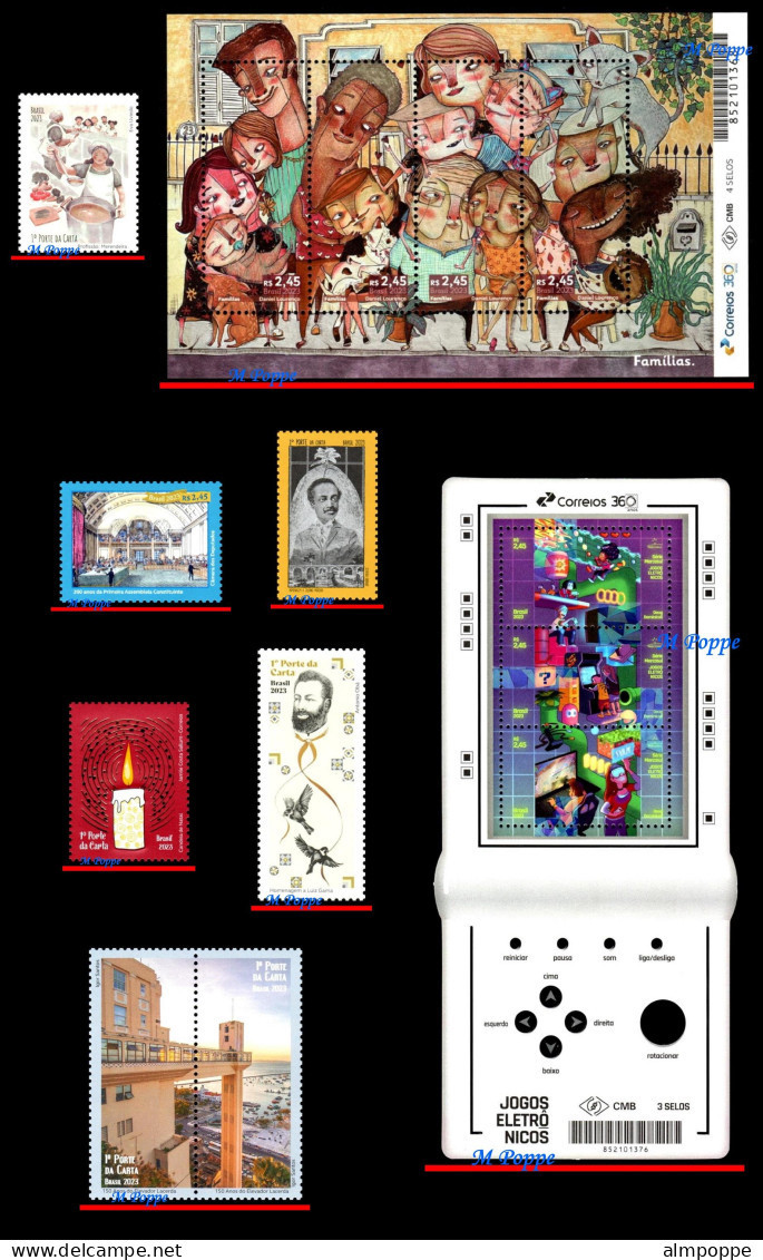 Ref. BR-Y2023 BRAZIL 2023 - ALL STAMPS ISSUED,FULL YEAR, ALL MNH, FULL YEAR 56V - Années Complètes