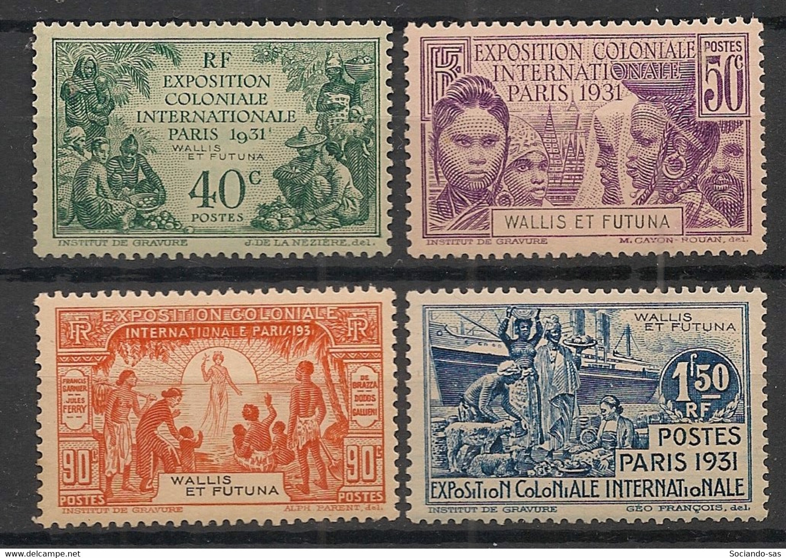 WALLIS ET FUTUNA - 1931 - N°YT. 66 à 69 - Exposition Coloniale - Série Complète - Neuf * / MH VF - Neufs