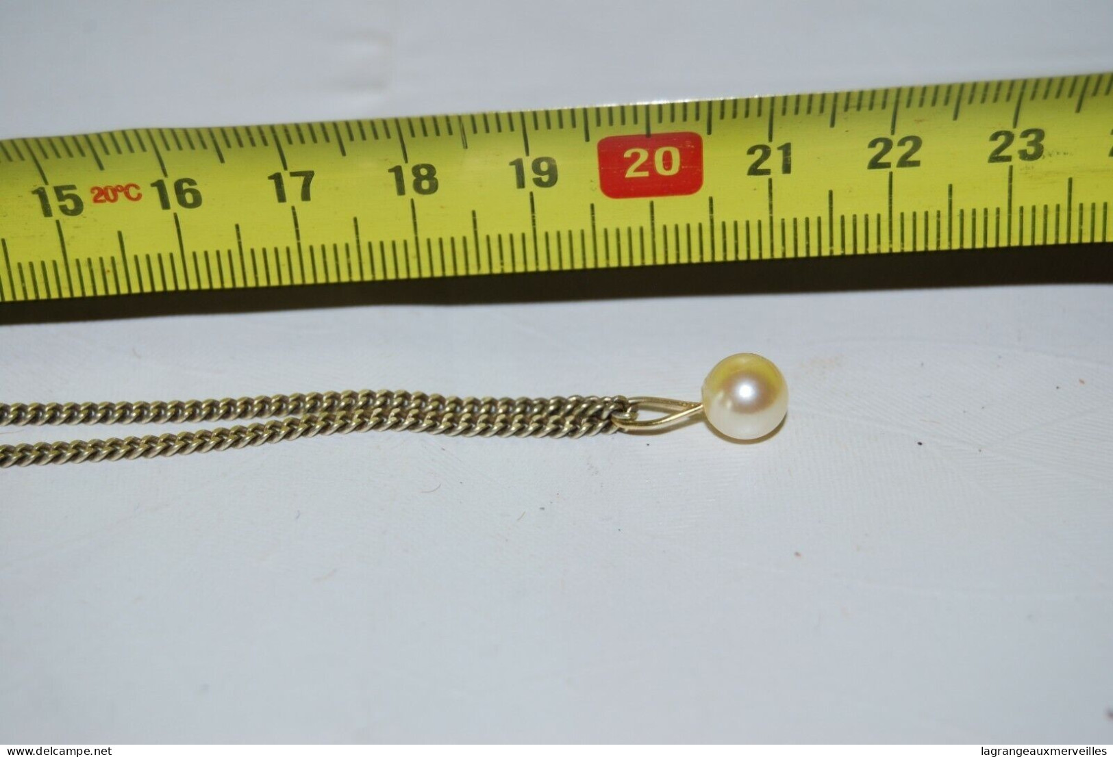 C55 Bijou - Ancienne Collier En Argent Avec Perle - Necklaces/Chains