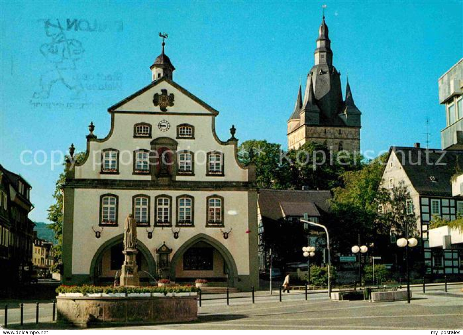 72656998 Brilon Marktplatz Rathaus Propsteikirche Brilon - Brilon