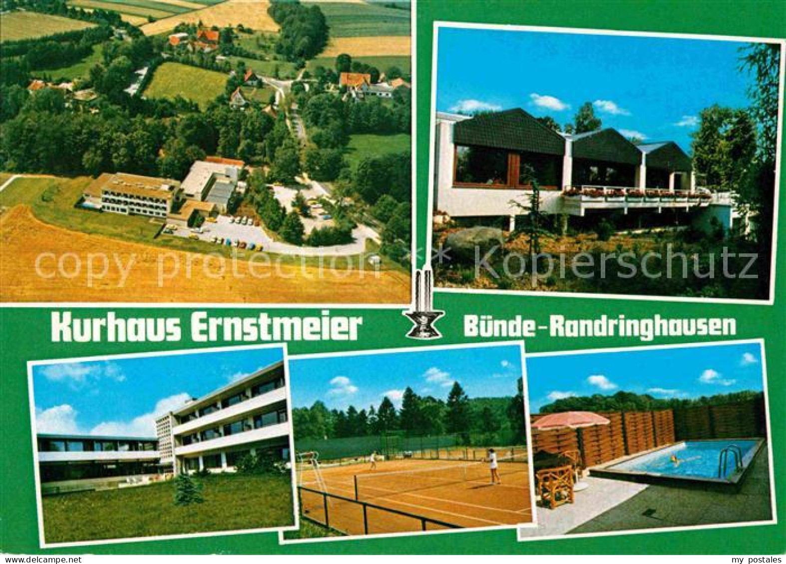 72656954 Randringhausen Bad Fliegeraufnahme Kurhaus Ernstmeier Tennisplatz Schwi - Bünde