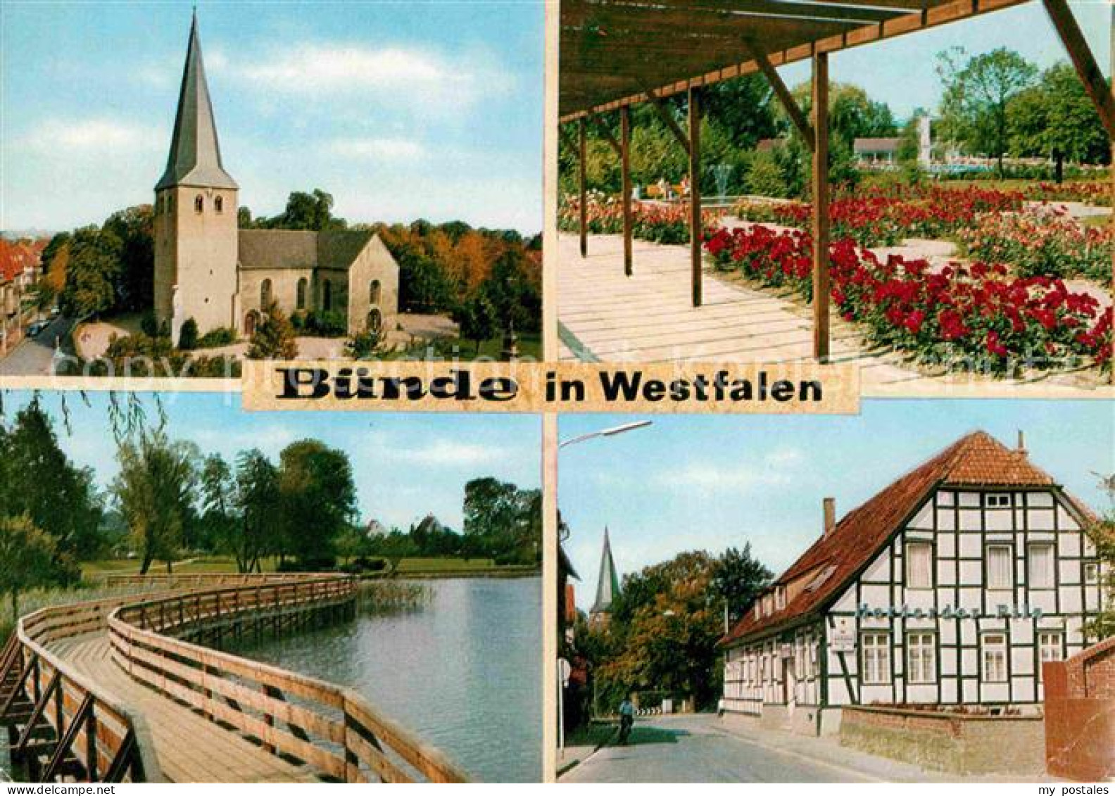 72656952 Buende Westfalen Evangelische Kirche Steinmeister Park Freibad Und Teic - Bünde