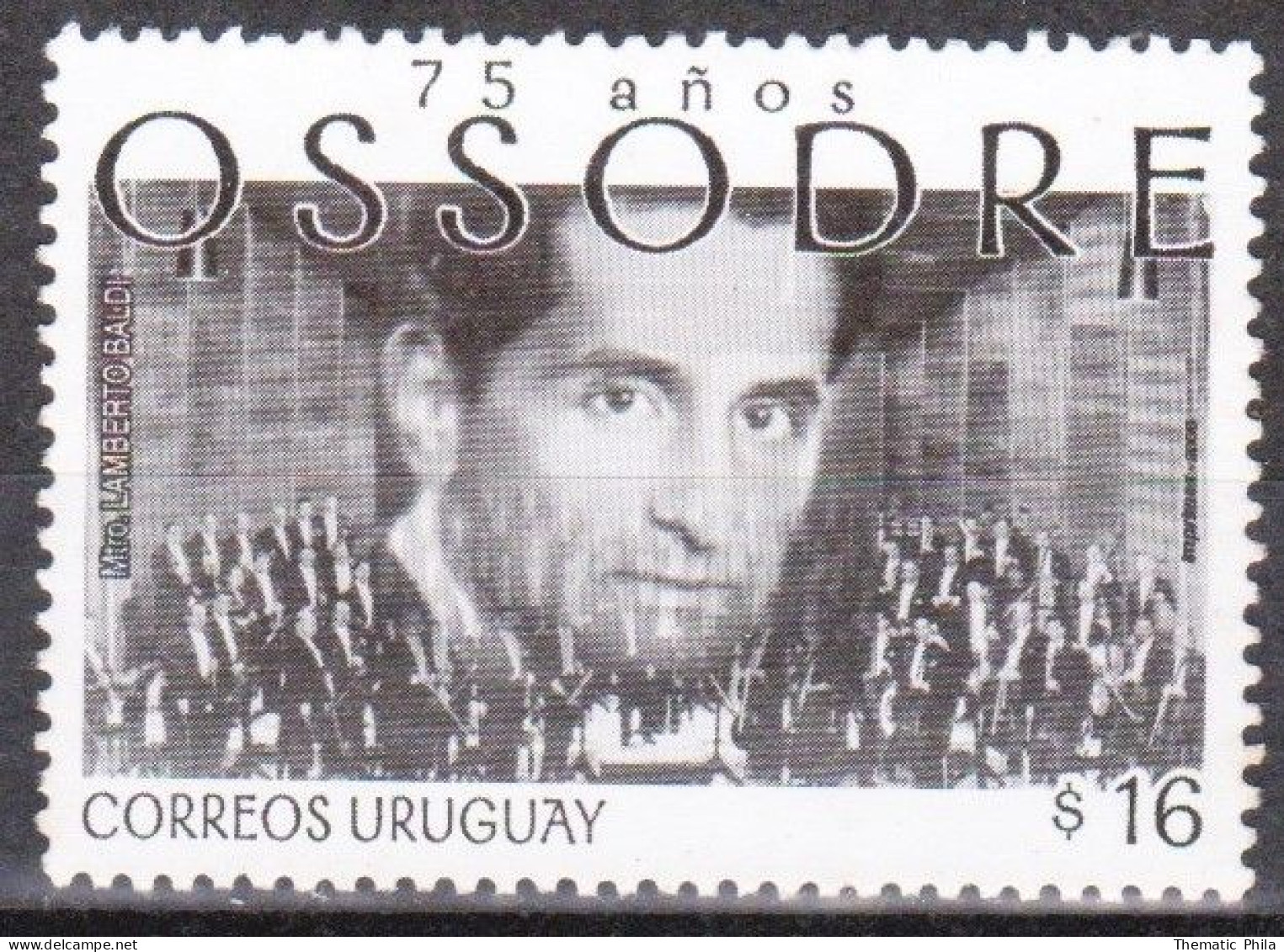 2006 URUGUAY MNH Yv 2272 OSSODRE Orquesta Sinfonica SODRE Orchestra - Uruguay