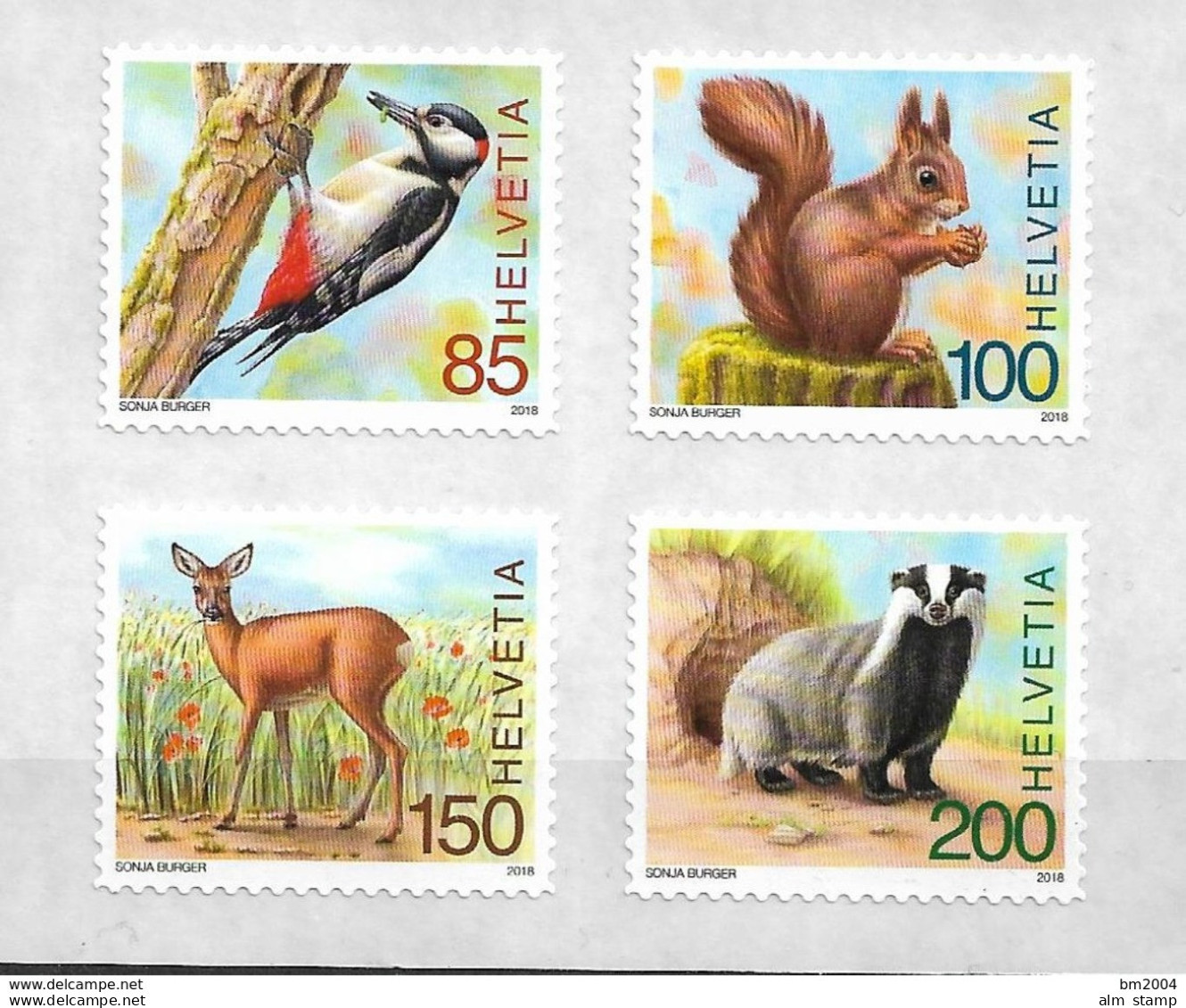 2018 Schweiz Mi. 2527-30 **MNH  Tier Des Waldes - Ungebraucht