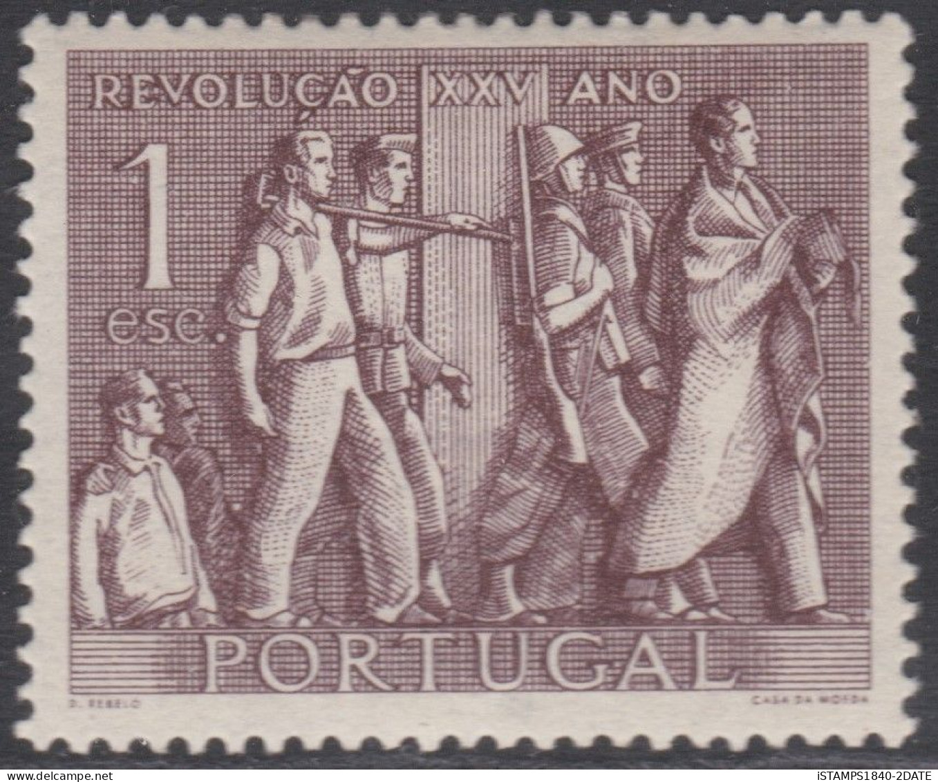 00482/ Portugal 1951 Sg1055 1e Brown M/MINT 25th Anniversary Of National Revolution Cv £15 - Ungebraucht