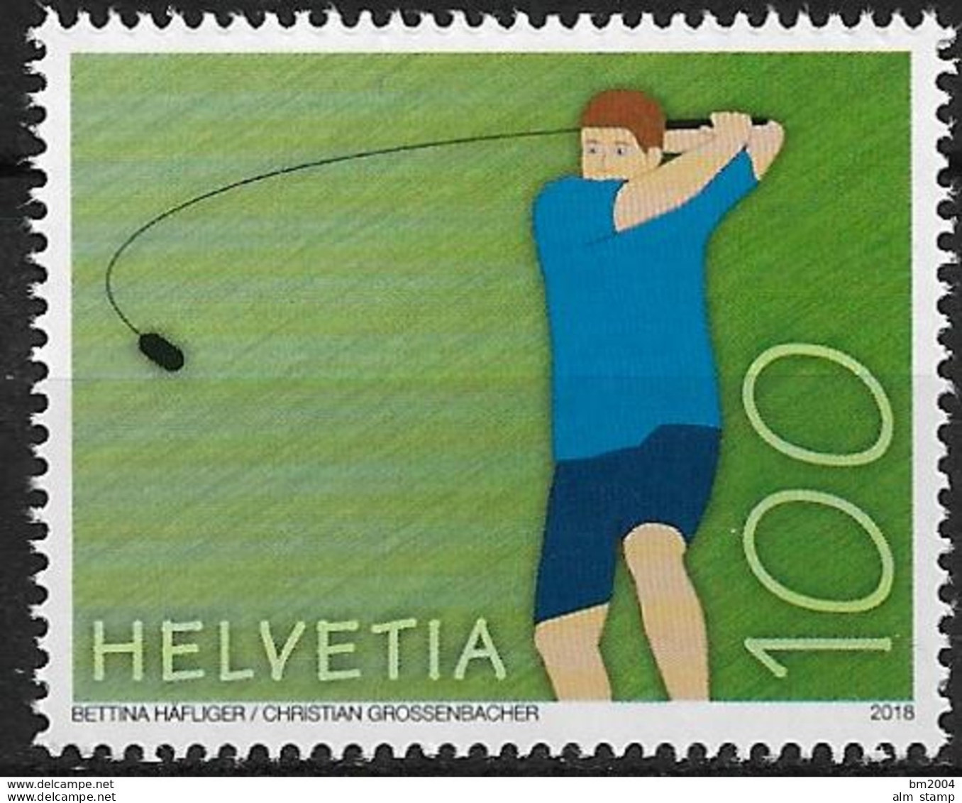 2018 Schweiz Mi. 2543**MNH   Sportarten: Hornussen - Unused Stamps