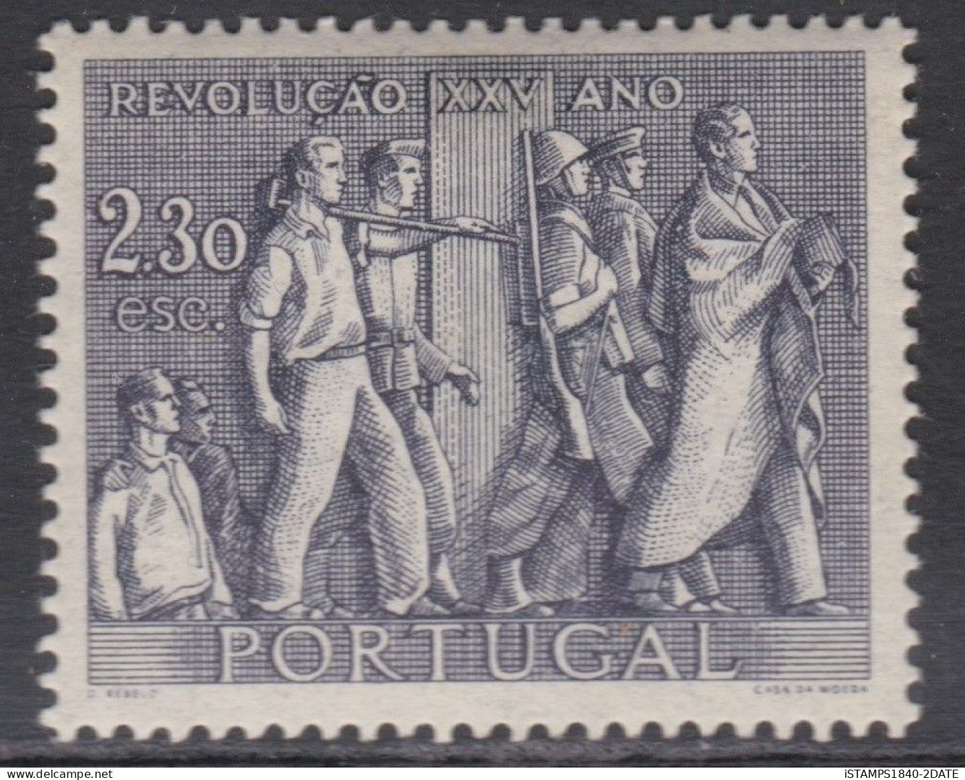 00483/ Portugal 1951 Sg1056 2.30e Brown M/M 25th Anniversary Of National Revolution Cv £12 - Ungebraucht