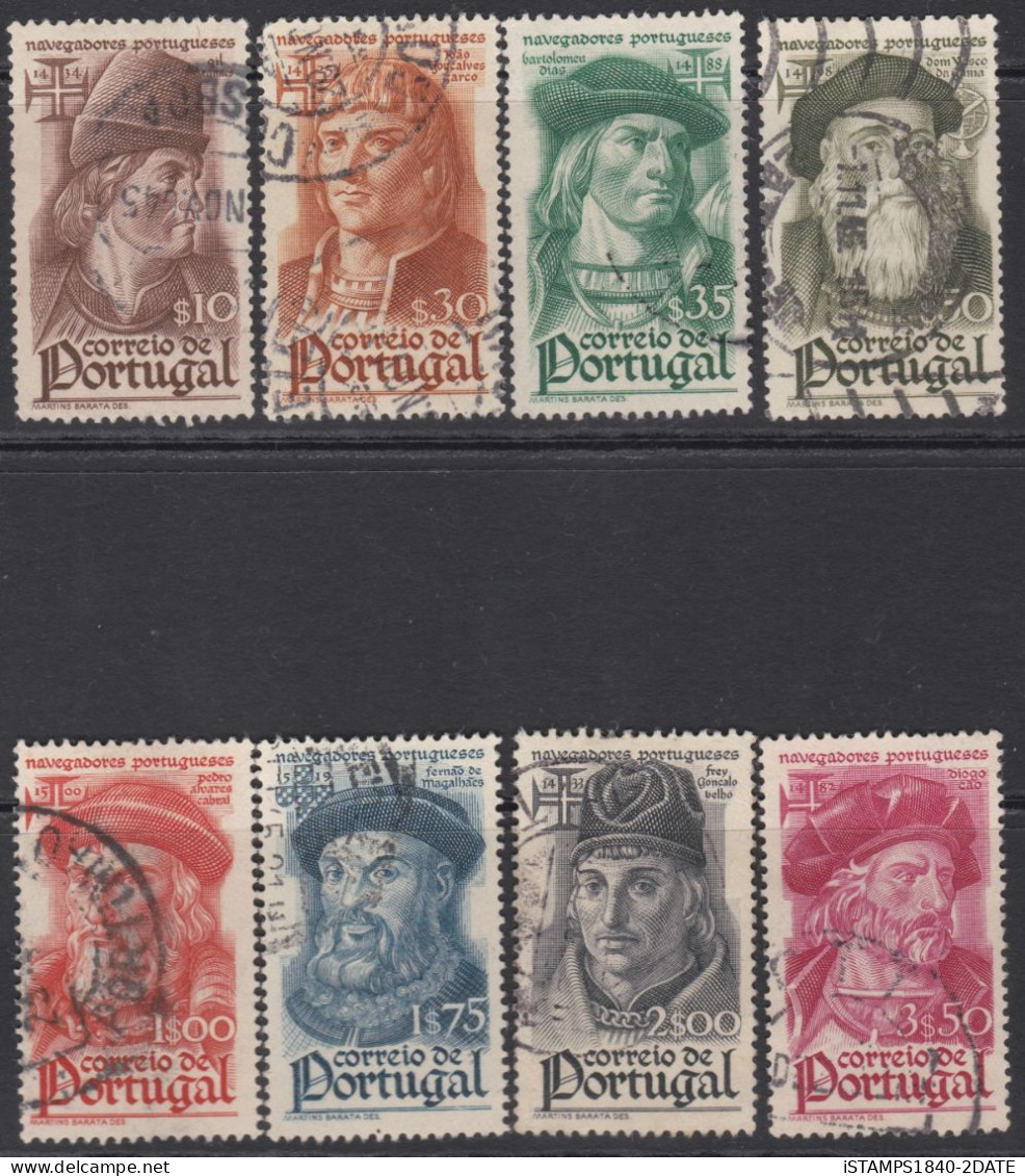 00494/ Portugal 1945 Sg969/76 Fine Used Set Of 8 Navigators Cv £14+ - Oblitérés