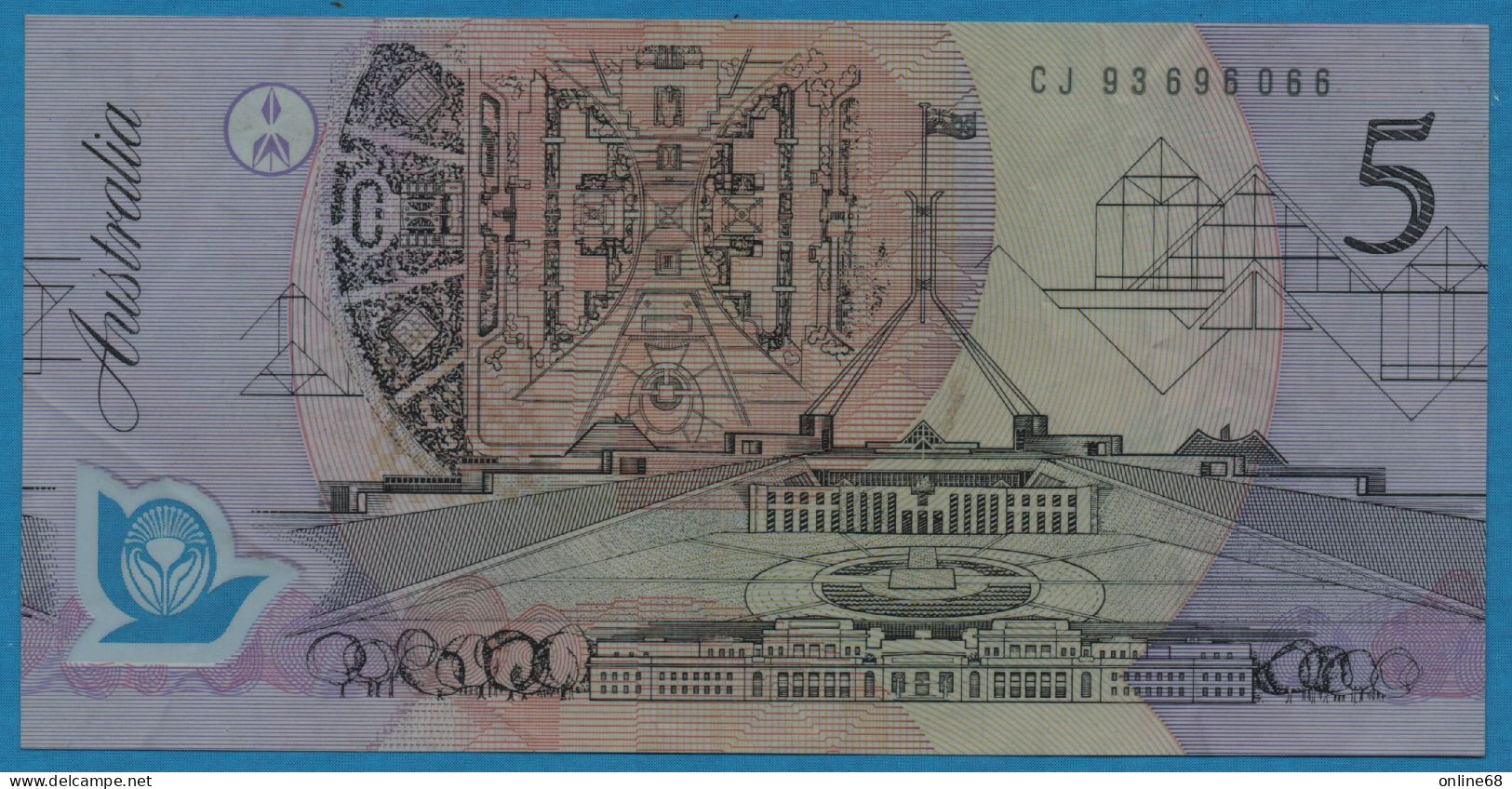 AUSTRALIA 5 DOLLARS 1993 # CJ93696066 P# 50 Elizabeth II Polymer - 1992-2001 (kunststoffgeldscheine)