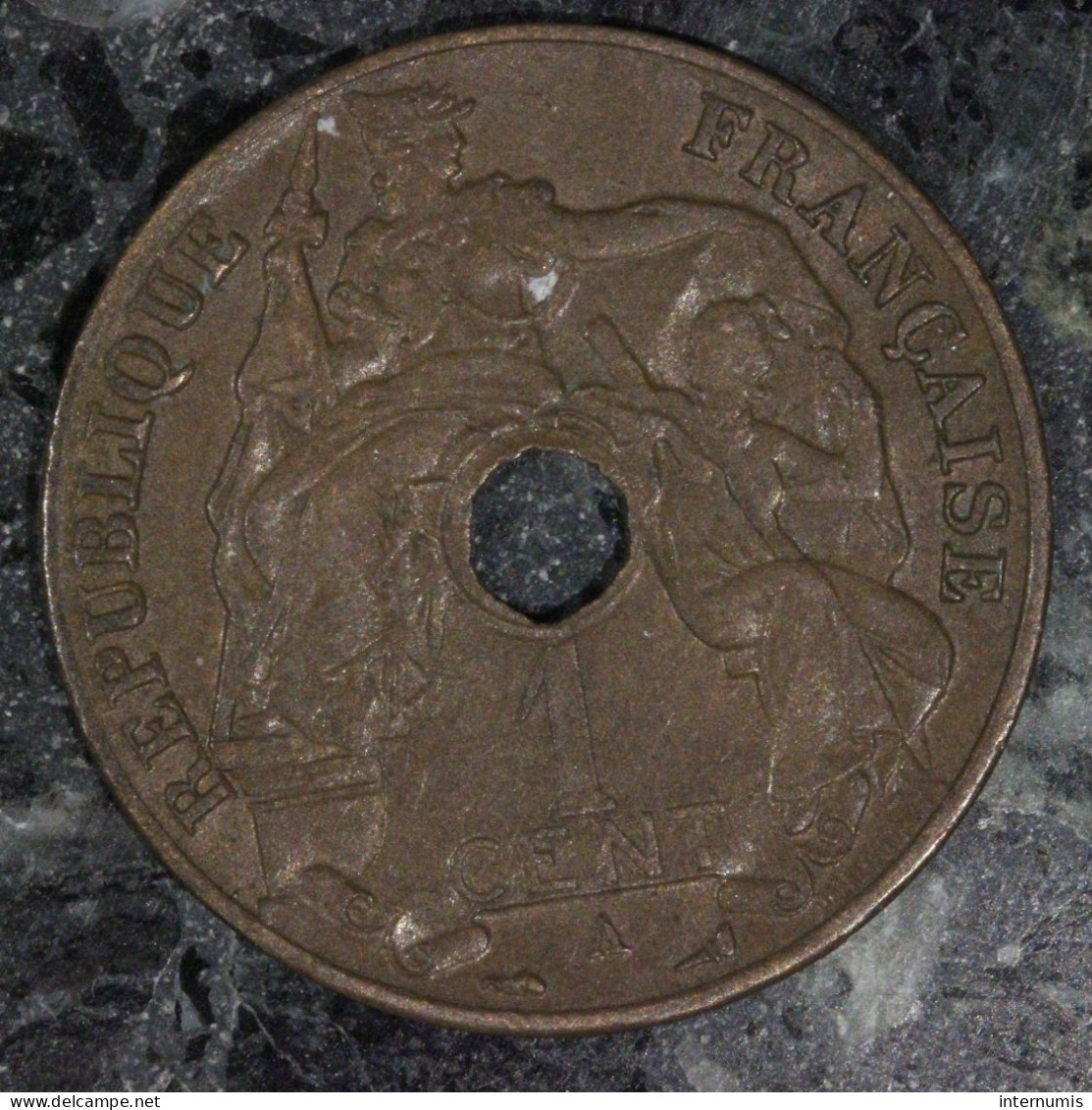  Indochine / Indochina, , 1 Centième / 1 Cent, 1922, Paris, Bronze, SUP (AU),
KM#12.1, Lec.85 - Französisch-Indochina