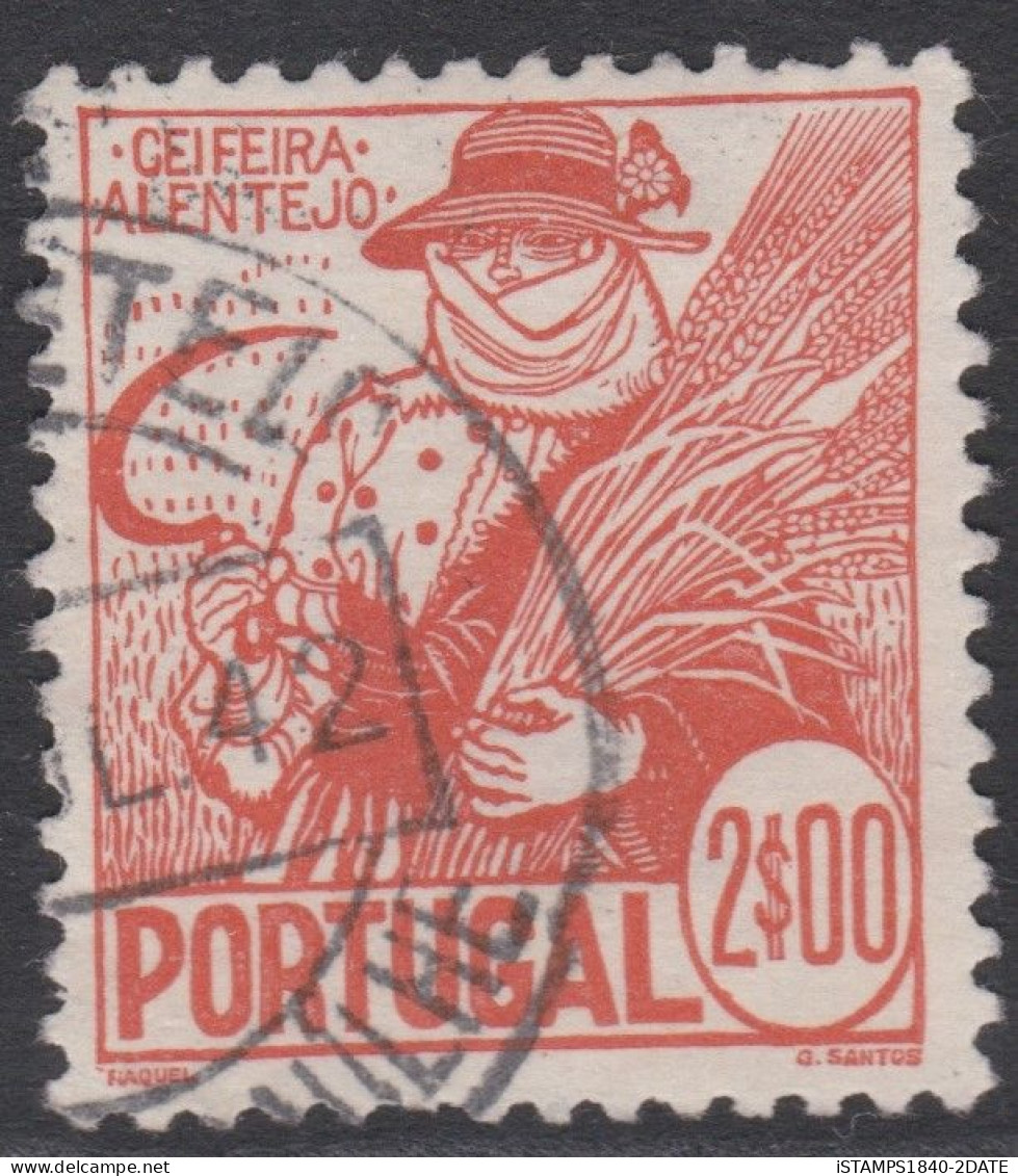 00498/ Portugal 1941 Sg941 2e Orange Used Costumes Cv £38 - Oblitérés