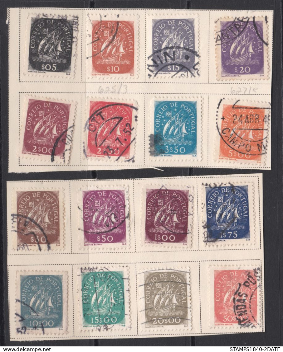00501/ Portugal 1943 Caraval Short Set Used On Page 20 Stamps To 50e Cv £12+ - Oblitérés