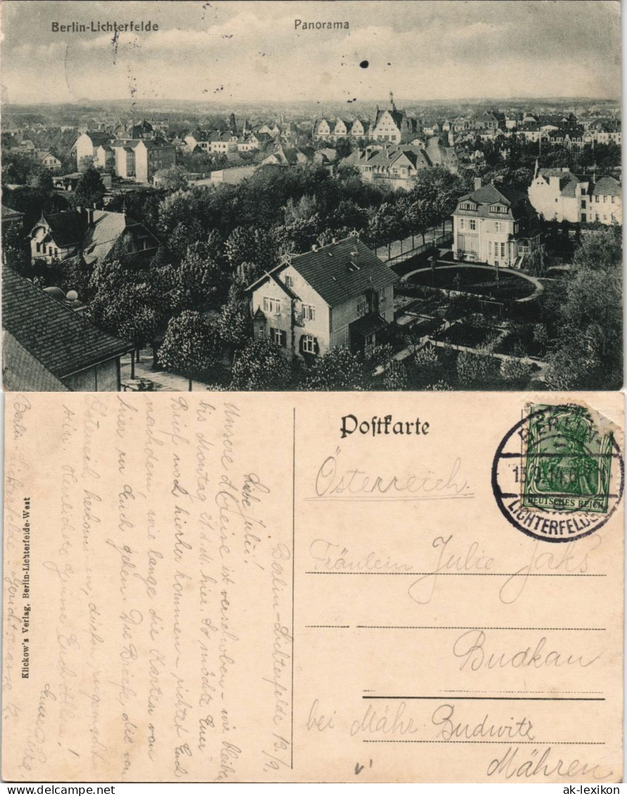 Ansichtskarte Lichterfelde-Berlin Straßenpartie 1914 - Lichterfelde