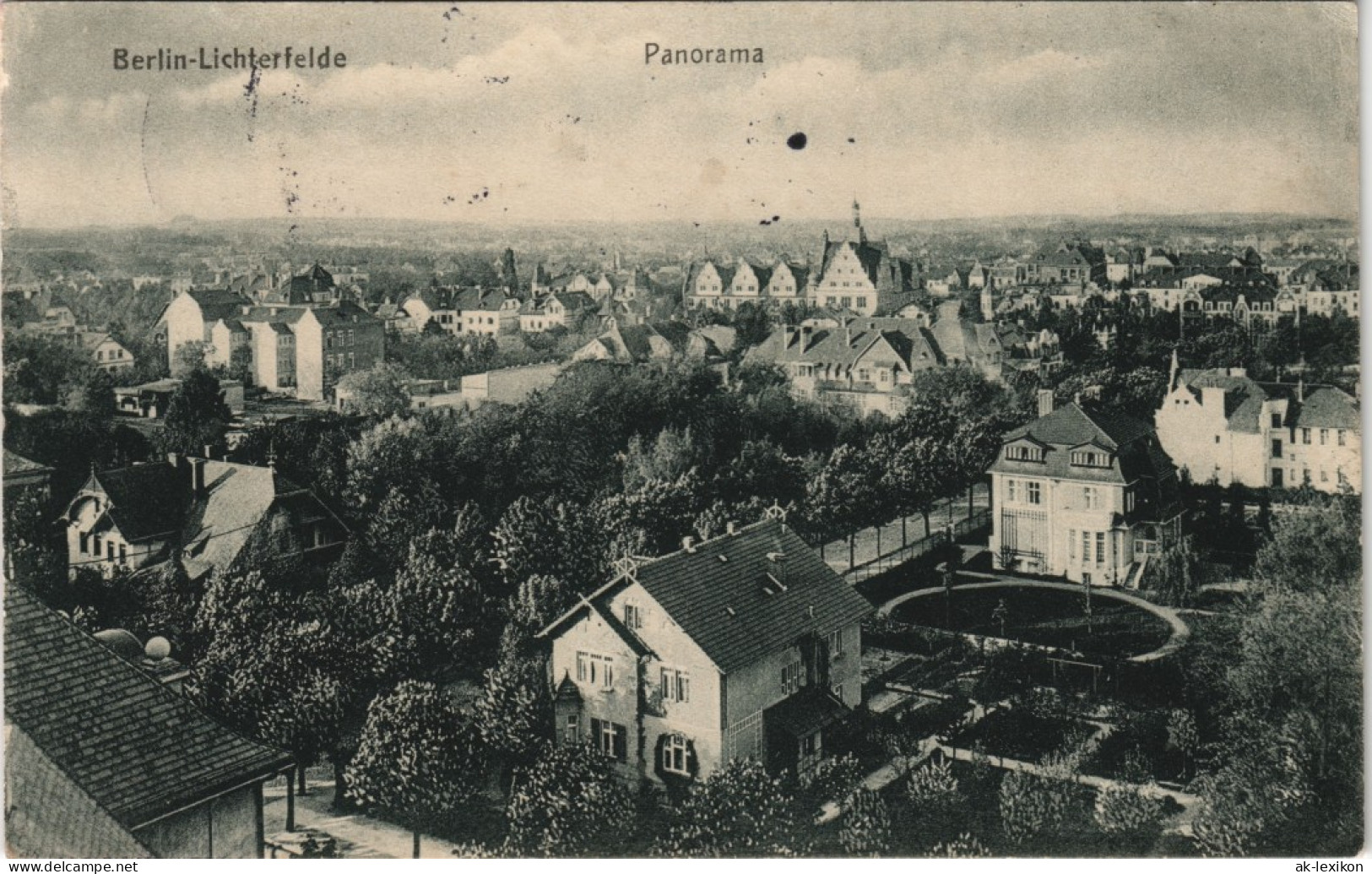Ansichtskarte Lichterfelde-Berlin Straßenpartie 1914 - Lichterfelde