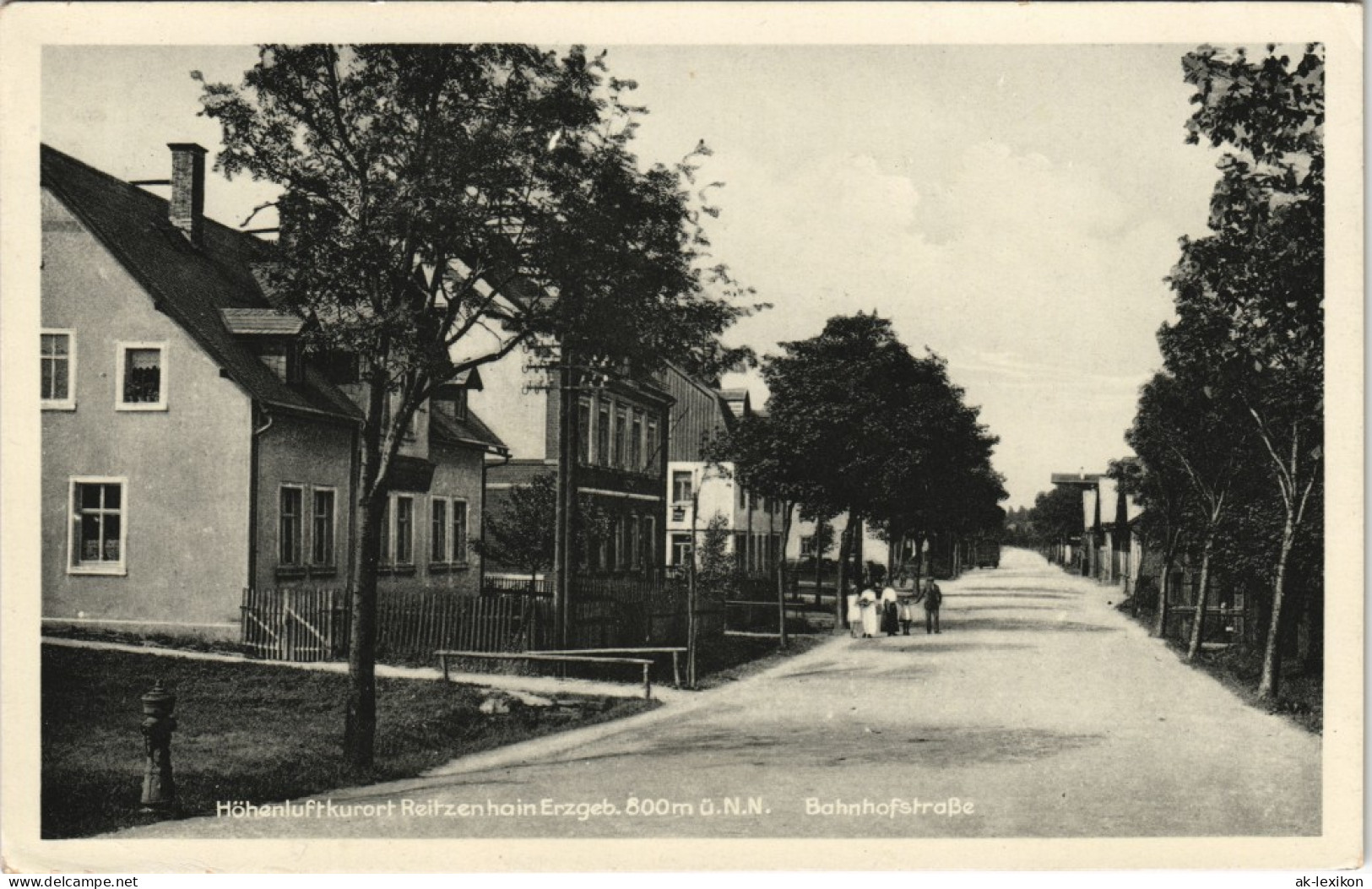 Ansichtskarte Reitzenhain-Marienberg Im Erzgebirge Bahnhofstraße 1935 - Marienberg