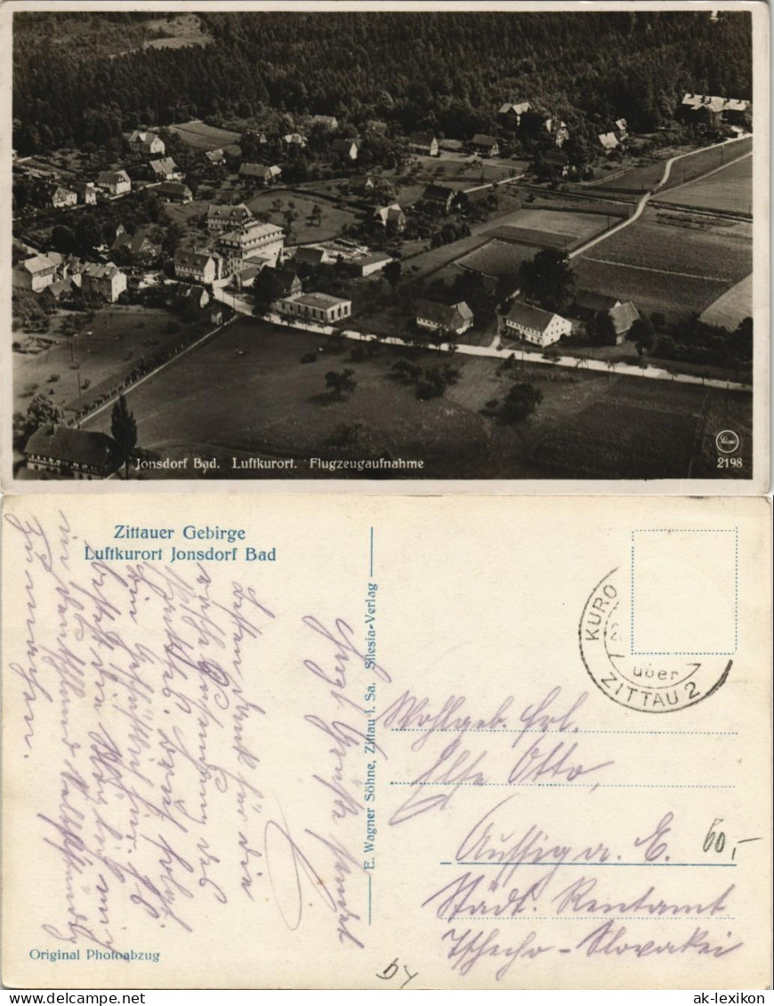 Ansichtskarte Jonsdorf Luftbild 1931 - Jonsdorf