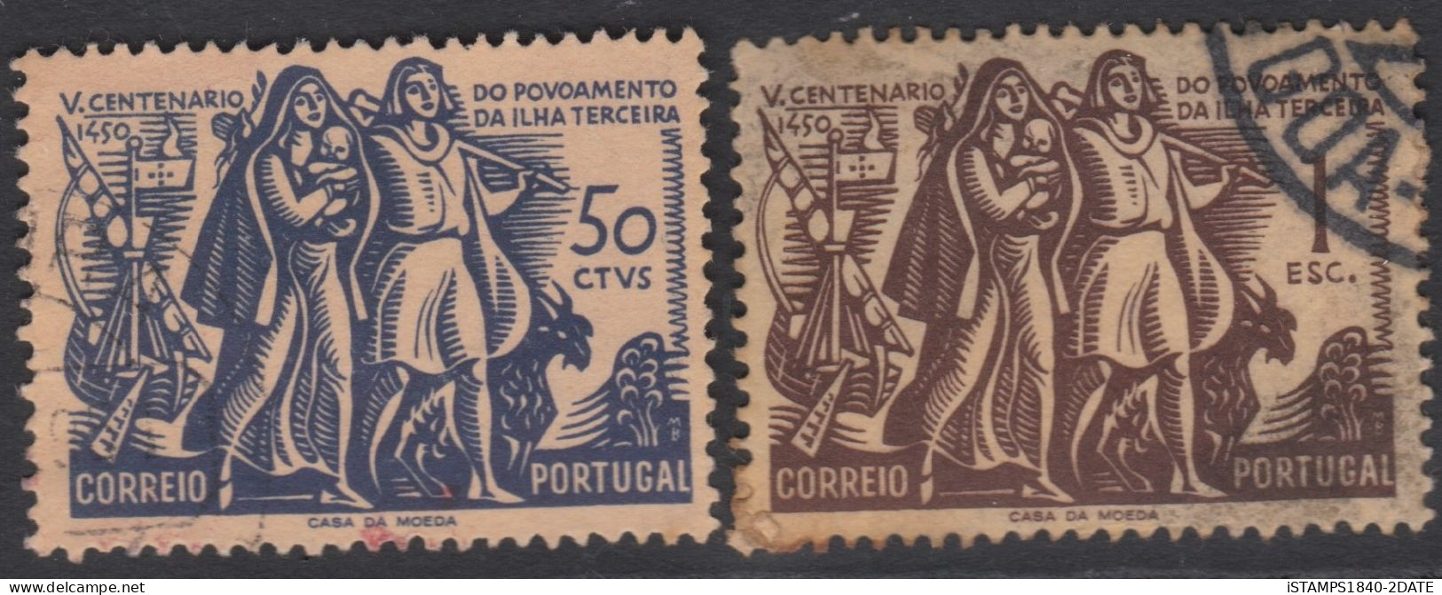 00502/ Portugal 1943 Sg959/60 Used Set Of 2 First Agricultural Science Congress - Oblitérés