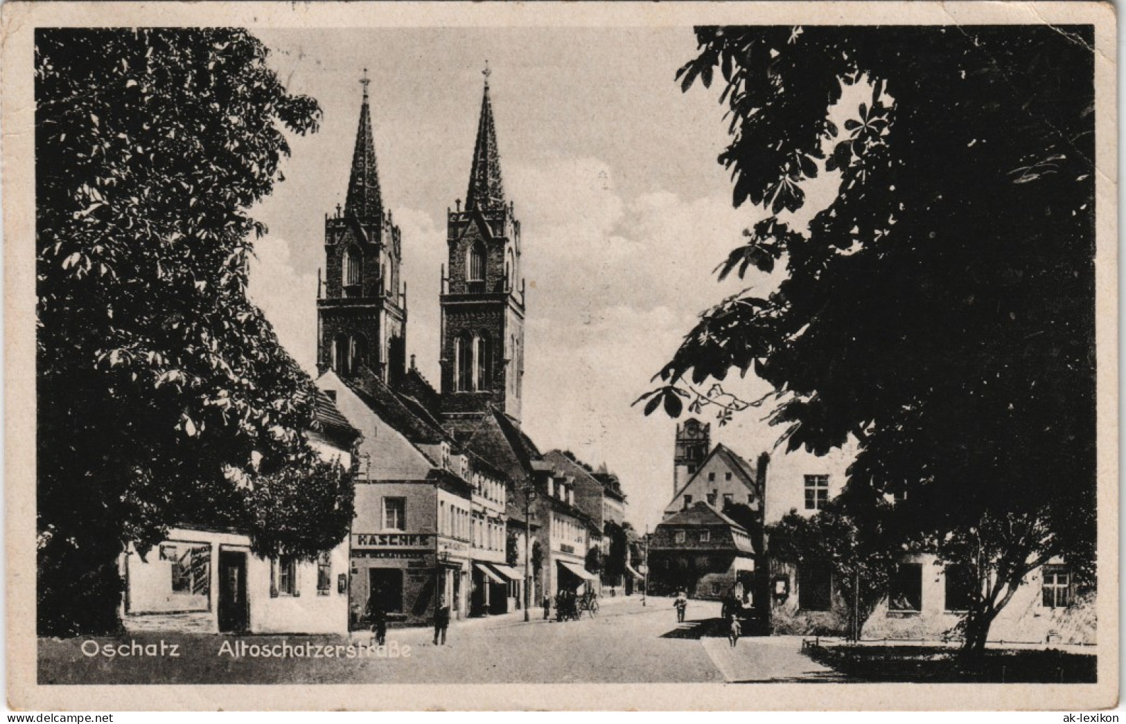 Ansichtskarte Oschatz Altoschatzerstraße 1945 - Oschatz