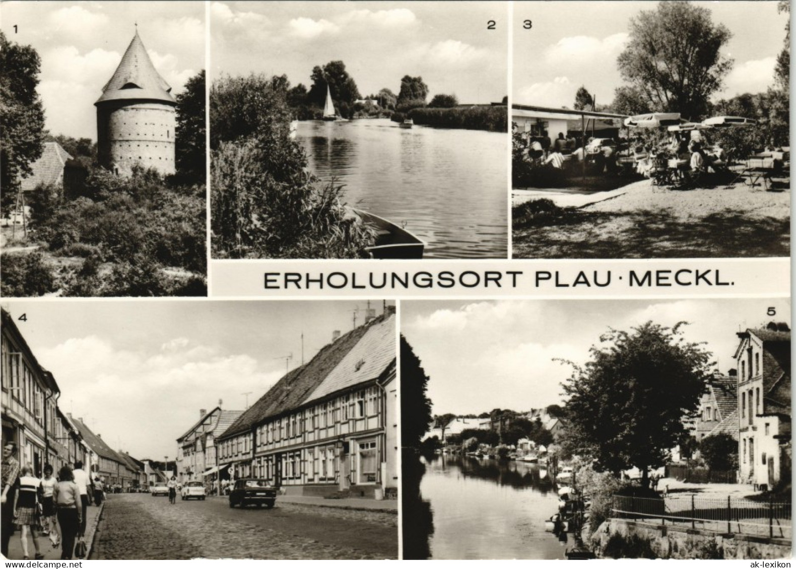 Plau (am See) DDR Mehrbild-AK Mit Burg-Turm, An Der Eide, Straßen Uvm. 1977 - Plau