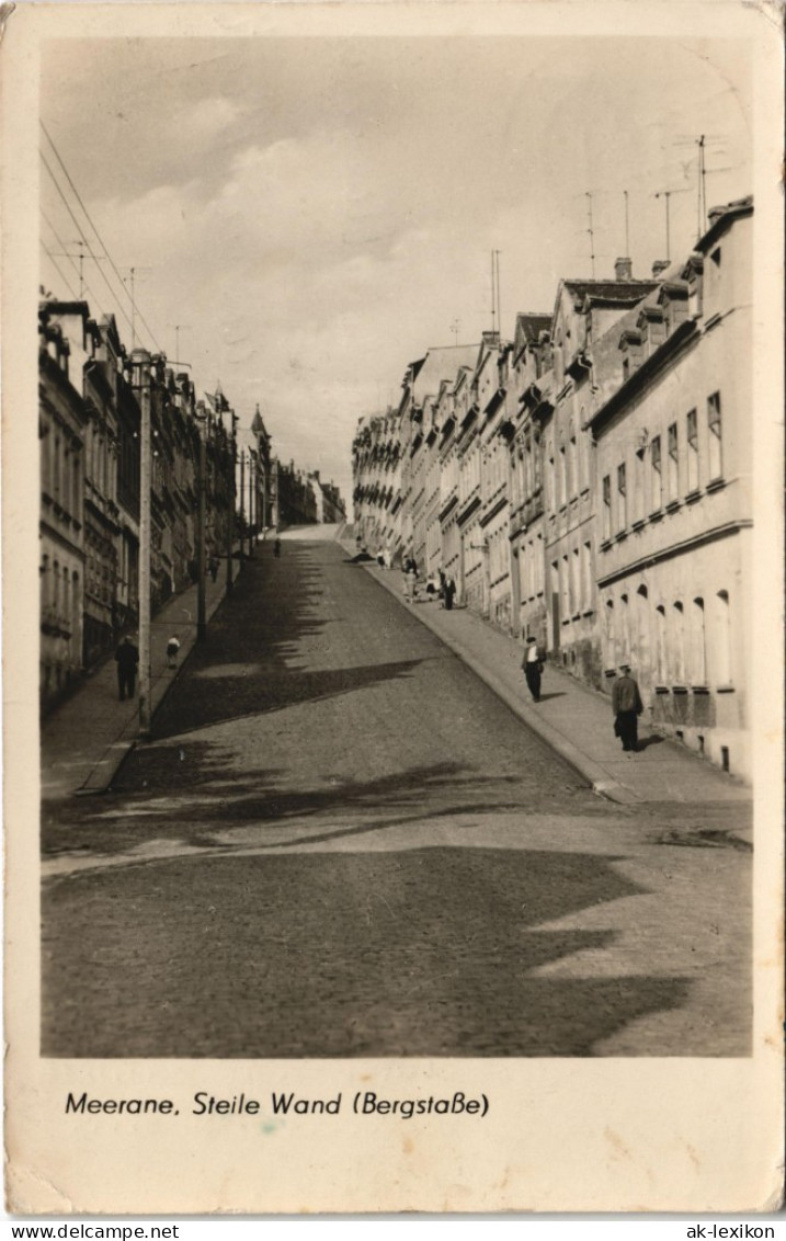 Ansichtskarte Meerane Bergstraße - Steile Wand 1959 - Meerane