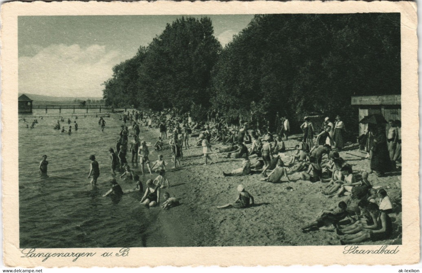 Ansichtskarte Langenargen Am Bodensee Strandbad - Anleger, Hütte 1928 - Langenargen