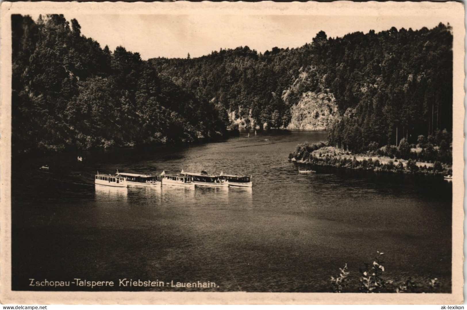 Lauenhain-Mittweida Talsperre  Zschopautalsperre Passagierschiffe 1937 - Mittweida