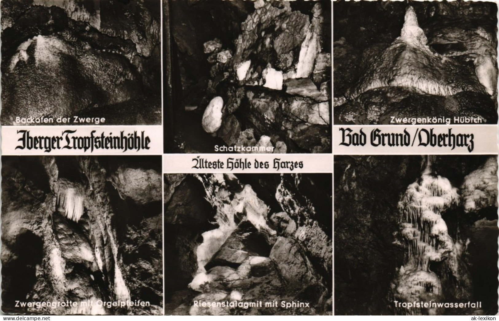 Bad Grund (Harz) Mehrbildkarte Harz Höhle Iberger Tropfsteinhöhle 1960 - Bad Grund