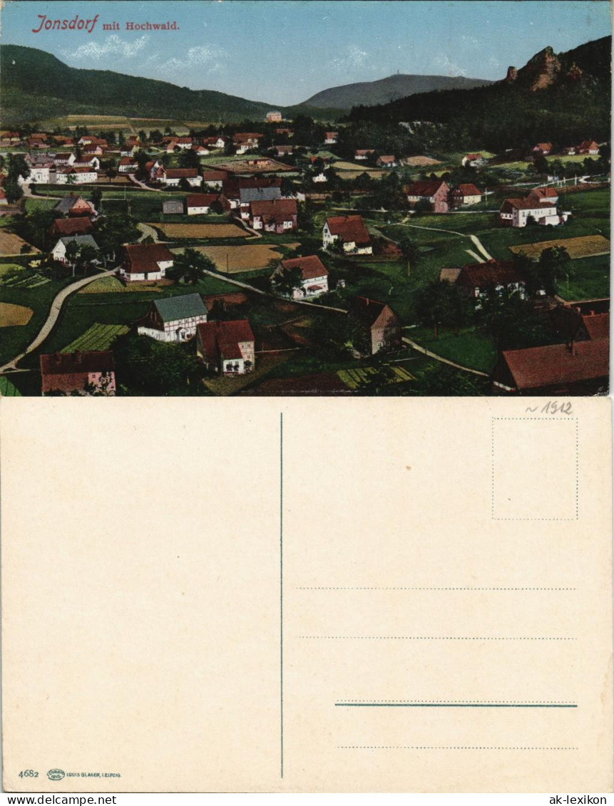 Ansichtskarte Jonsdorf Mit Hochwald - Stadtpartien. Oberlausitz 1909 - Jonsdorf